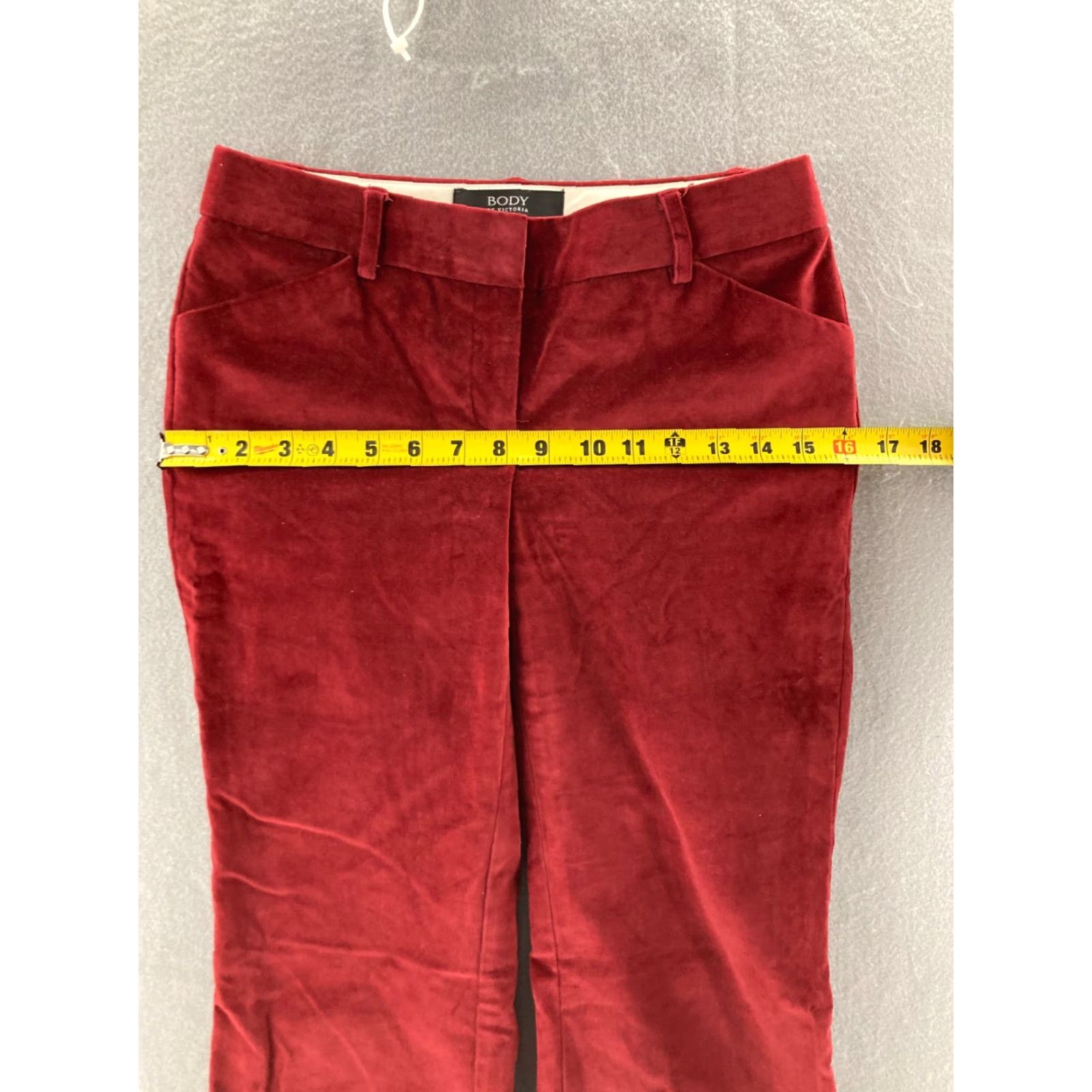 Vintage VINTAGE Body By Victoria Womens Dress Pants 0 Red Flared Cotton Blend Bohemian Size 25" / US 0 / IT 36 - 4 Thumbnail