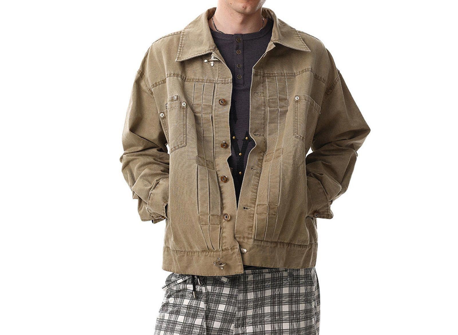 Other Heavyweight Washed Denim Workwear Jacket | Khaki & Black Size US M / EU 48-50 / 2 - 1 Thumbnail