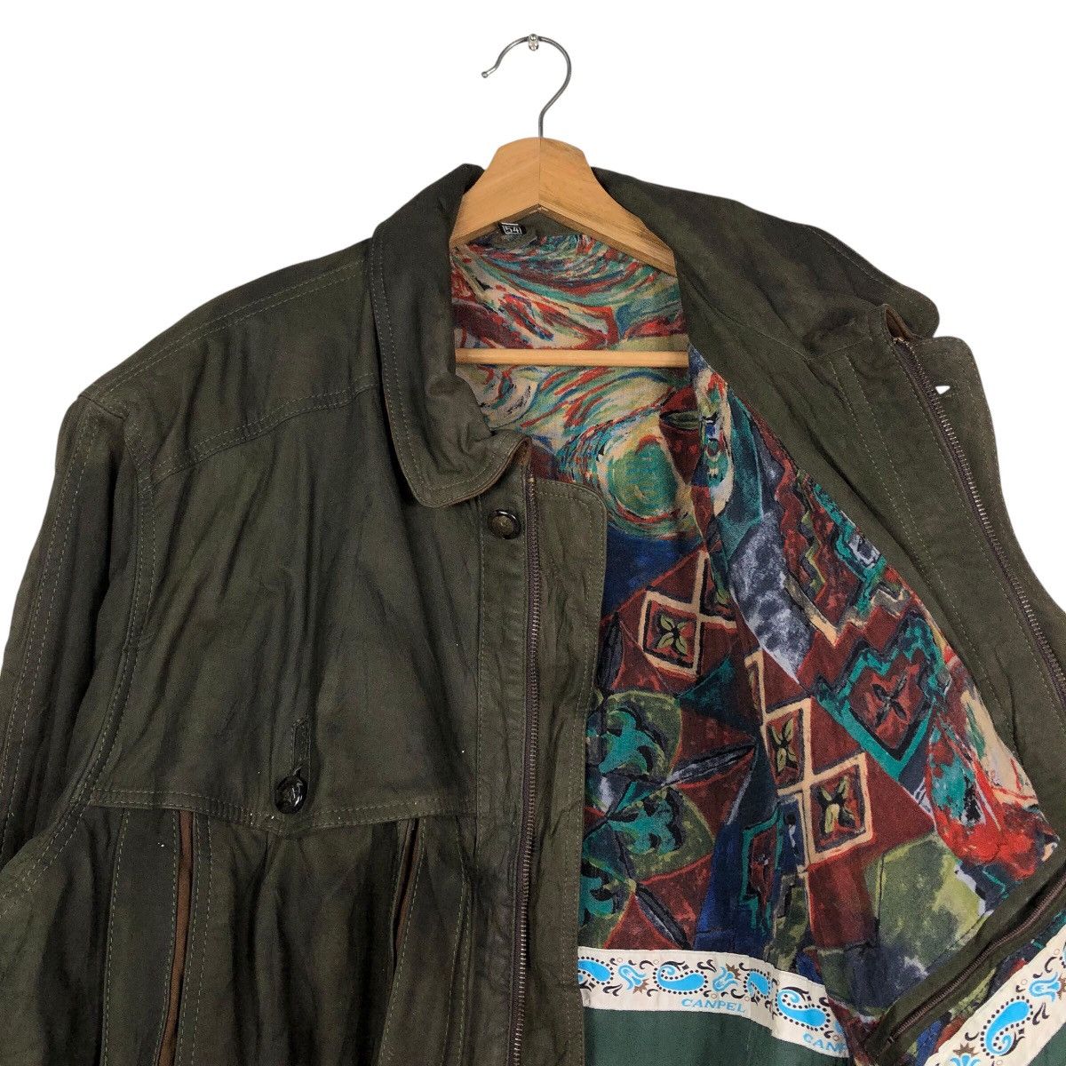 Japanese Brand × Vintage 📌Vintage Biker Bomber Leather Jacket Blanket Issey Miyake Size US L / EU 52-54 / 3 - 13 Thumbnail