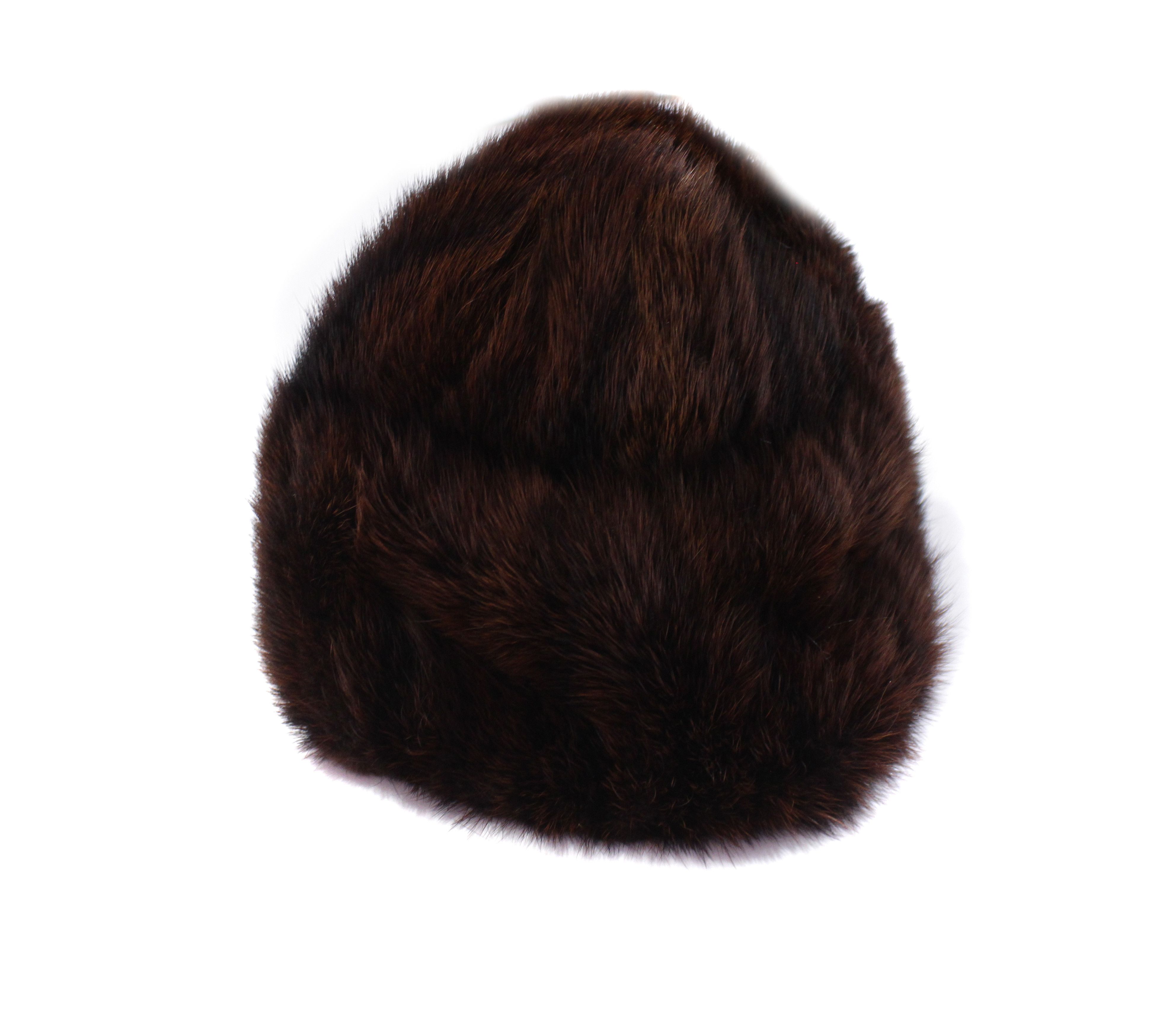 Vintage Soviet 80S Fur Hat Size ONE SIZE - 3 Thumbnail