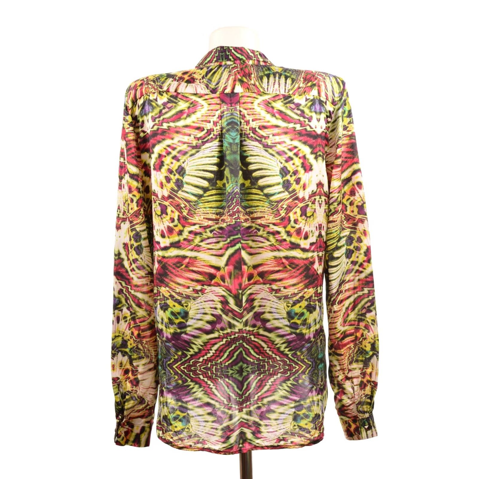 Custo Barcelona Custo Barcelona Psychedelic Print Silk Blouse Shirt Multicolor Size 1 Women Size XS / US 0-2 / IT 36-38 - 6 Thumbnail