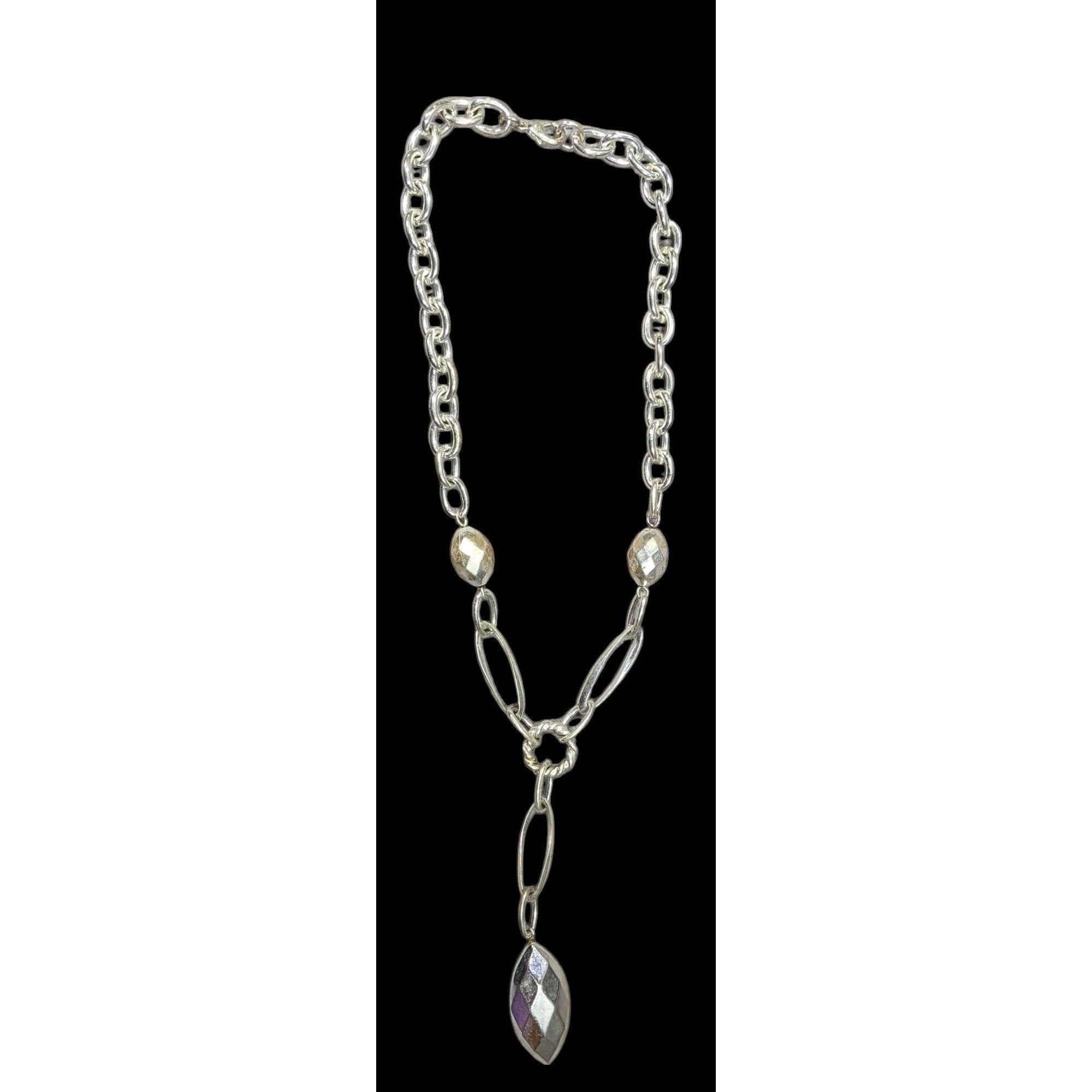 Other Chunky Glam Silver Tone & Statement Necklace Size ONE SIZE - 3 Thumbnail