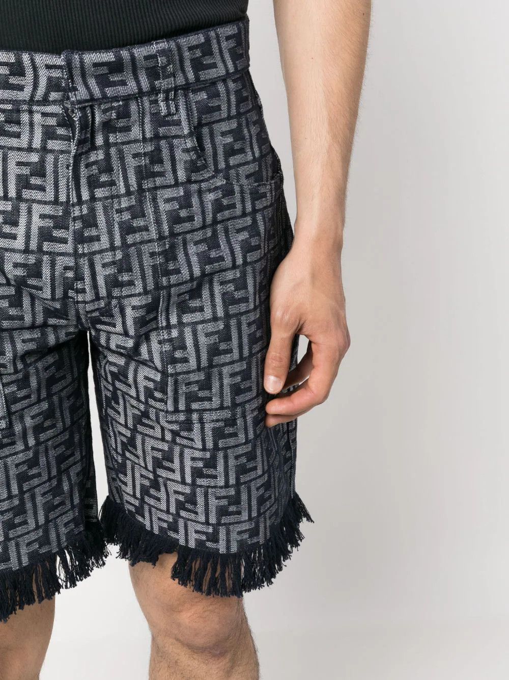 Fendi o1loc1c0824 Bermudas Shorts in Navy Blue Size US 28 / EU 44 - 5 Thumbnail