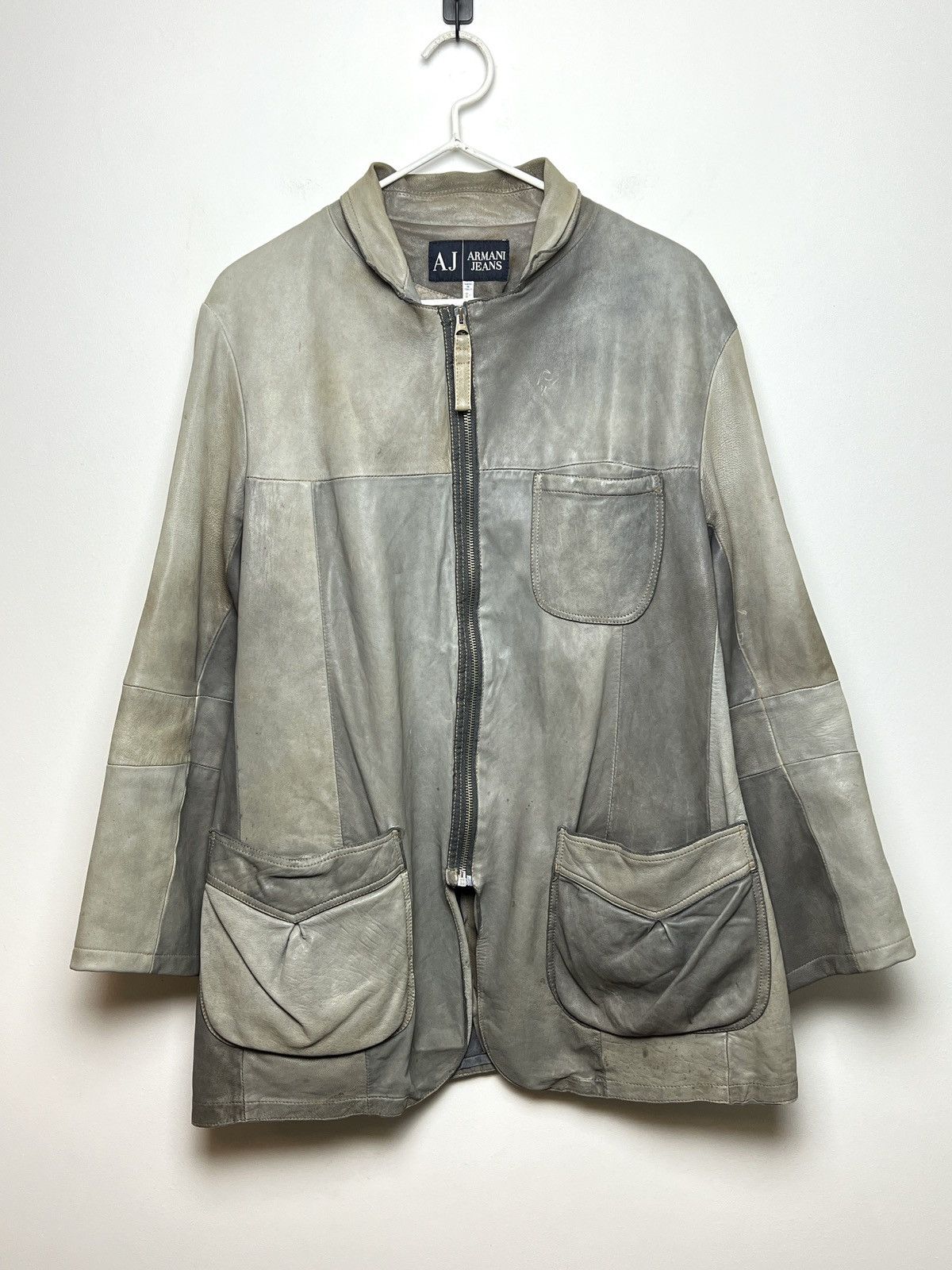 Giorgio Armani armani y2k patchwork leather jacket Size US M / EU 48-50 / 2 - 1 Thumbnail