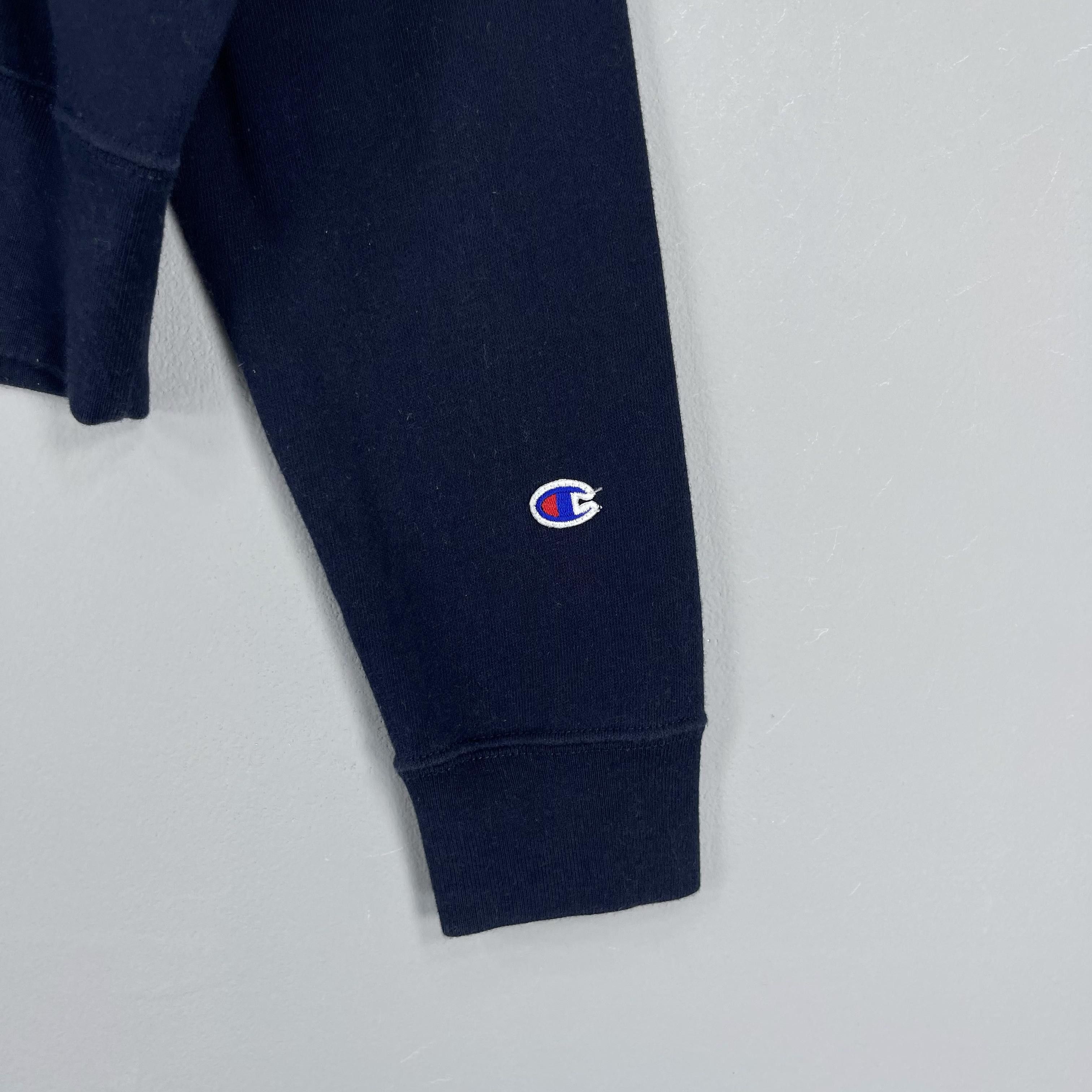 Champion Vintage CHAMPION Crop Top Spellout Embroidery Sweater Size M / US 6-8 / IT 42-44 - 3 Thumbnail