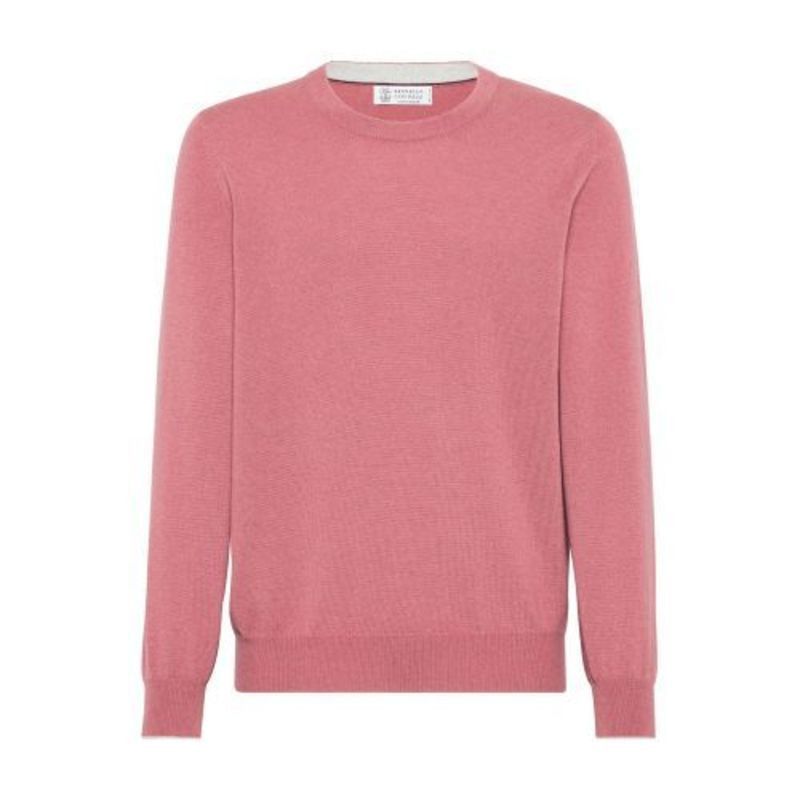 Brunello Cucinelli o1y0526 Crewneck Sweater in Coral Size US S / EU 44-46 / 1 - 1 Thumbnail
