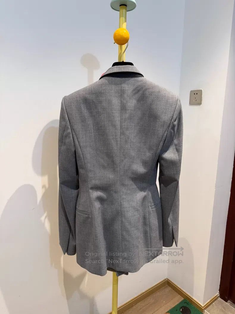Dries Van Noten Dries Van Noten SIZE:34 Grey Shoulder-padded Blazer Size S / US 4 / IT 40 - 2 Thumbnail