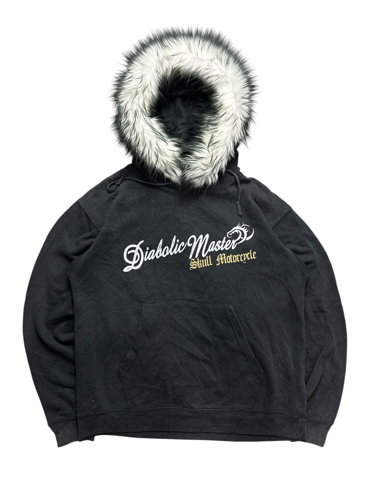 Hysteric Glamour BLACK FADED BULLET NOISE BLACK WHITE FUR HOODIE LGB STYLE Size US L / EU 52-54 / 3 - 1 Thumbnail