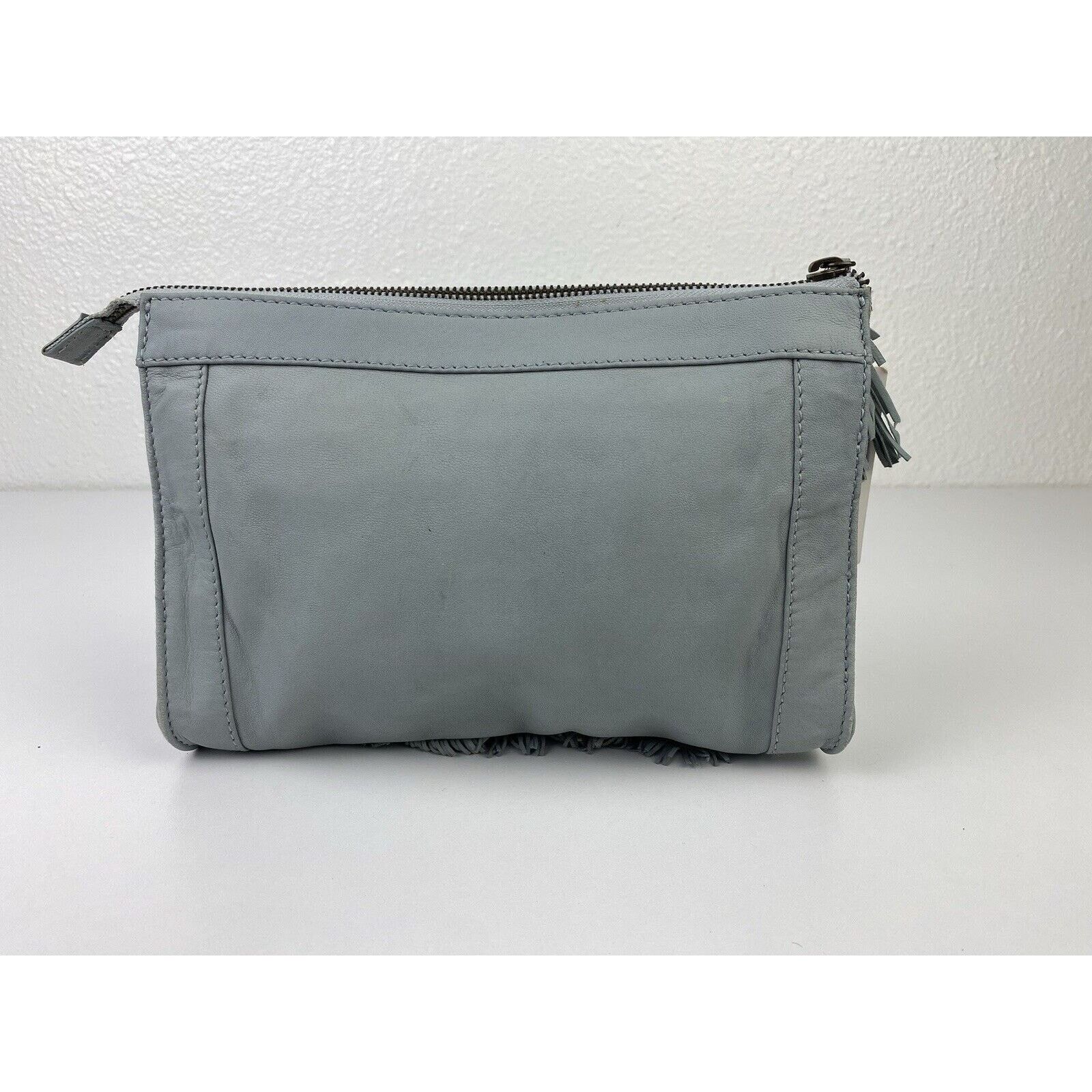 Anthropologie NWT Anthropologie Holding Horses Gray Leather Clutch Zip Size ONE SIZE - 2 Thumbnail