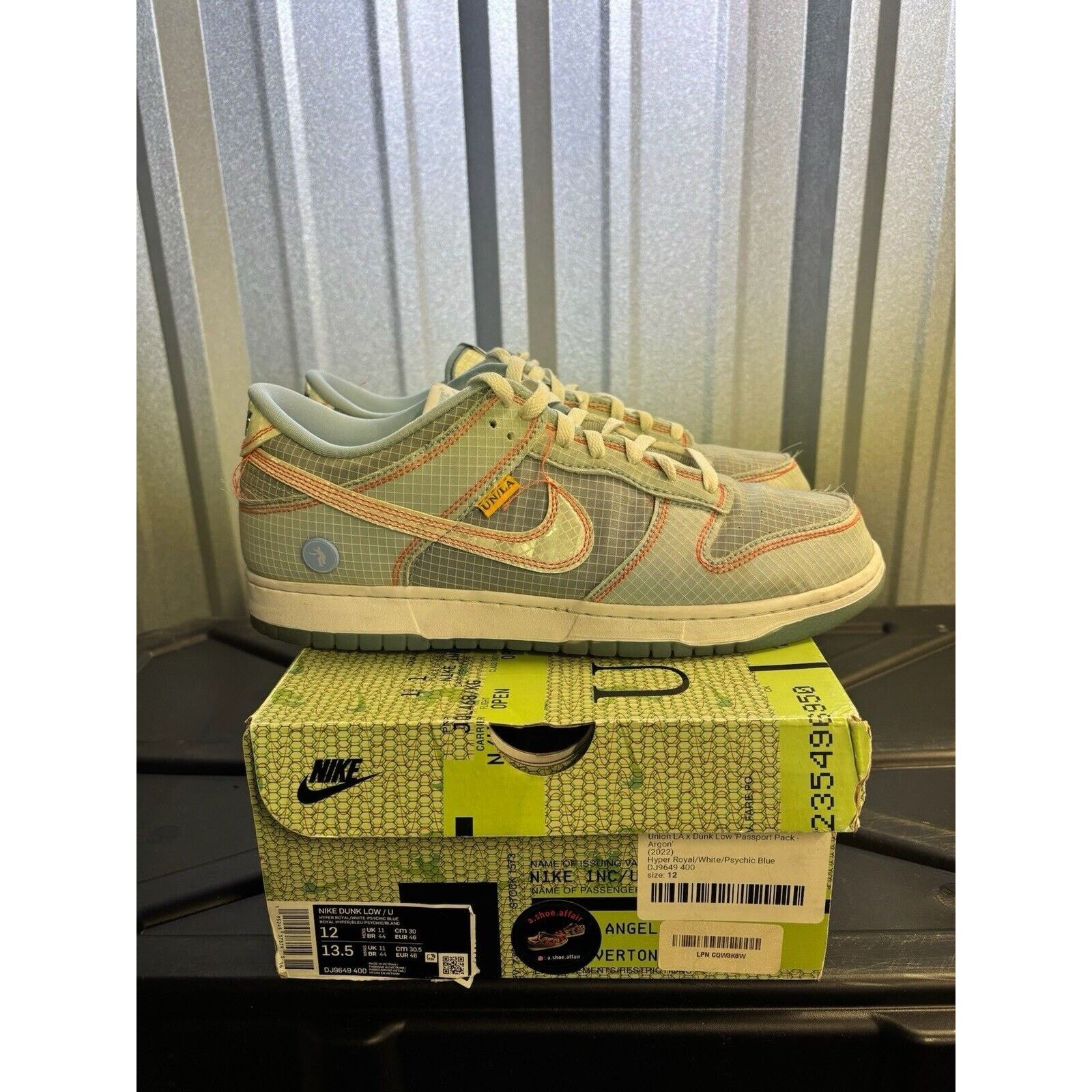 Nike Size 12 - Nike Dunk Low x Union LA Passport Pack - Argon Size US 12 / EU 45 - 2 Thumbnail