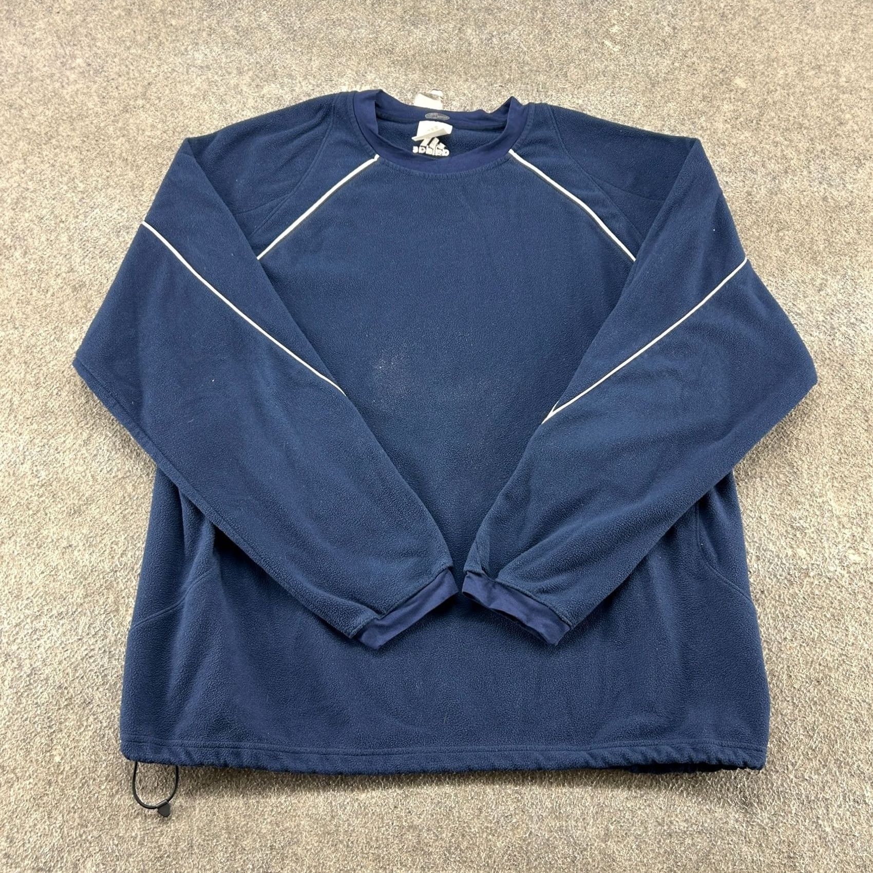 Adidas VINTAGE adidas Sweatshirt Mens XL Blue Navy Pullover 1/4 Zip Fleece Polyester Soccer Y2K Sweatshirt Size US XL / EU 56 / 4 - 2 Thumbnail