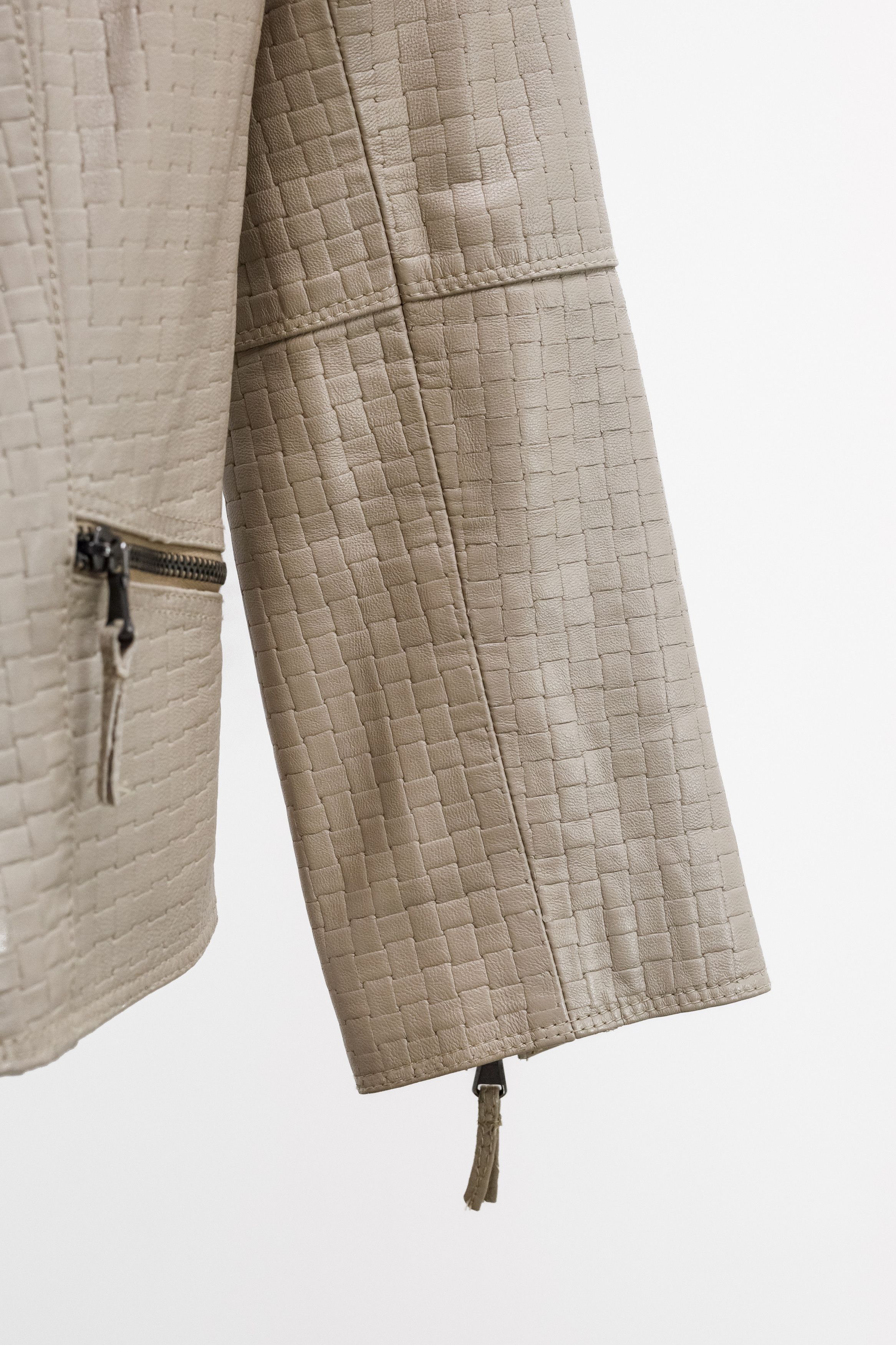 Bottega Giotti Brown Leather Moto Jacket