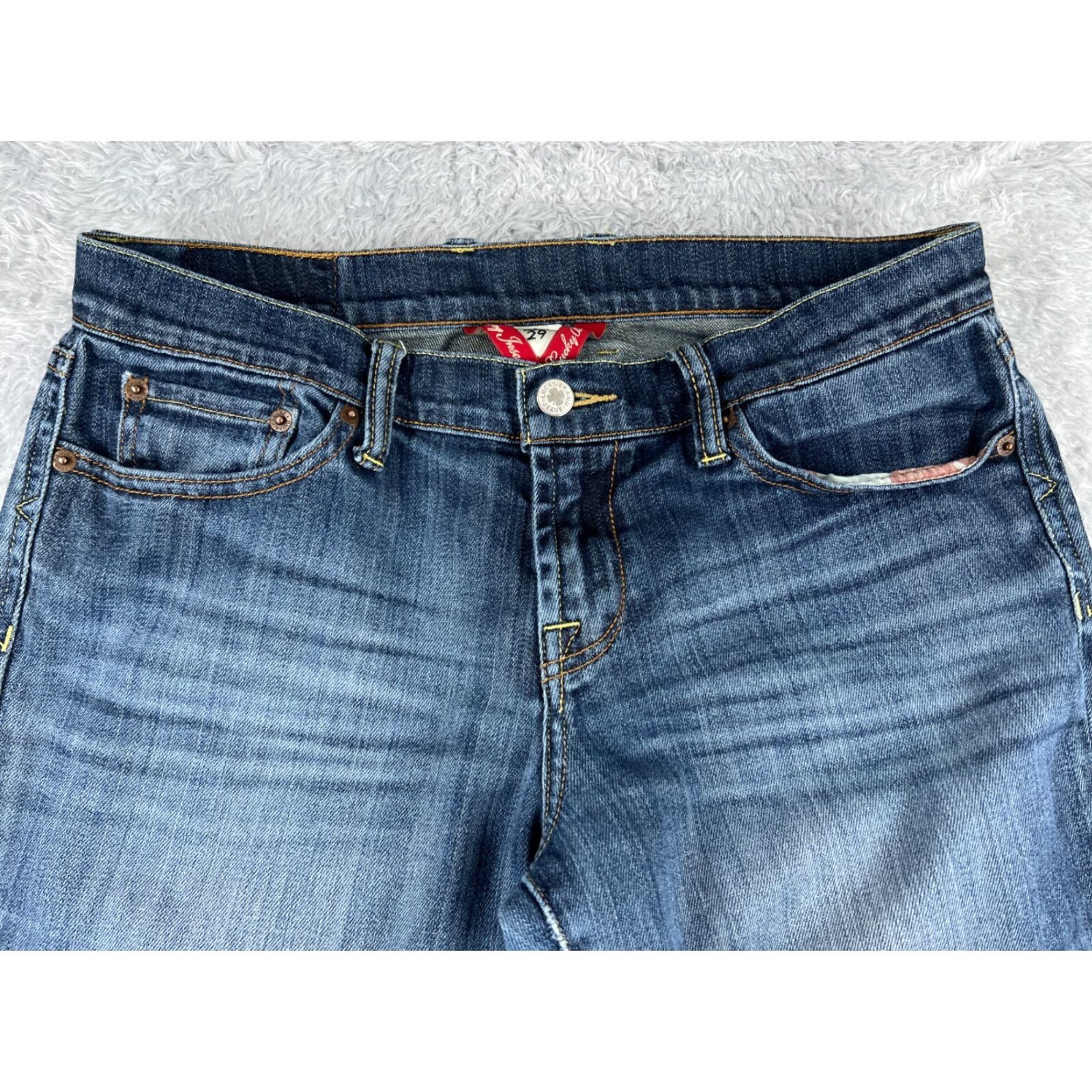 Lucky Brand VINTAGE Lucky Brand Jeans Women 8 Blue Denim Flared Cotton Blend 30x31 Size 30" / US 8 / IT 44 - 4 Thumbnail
