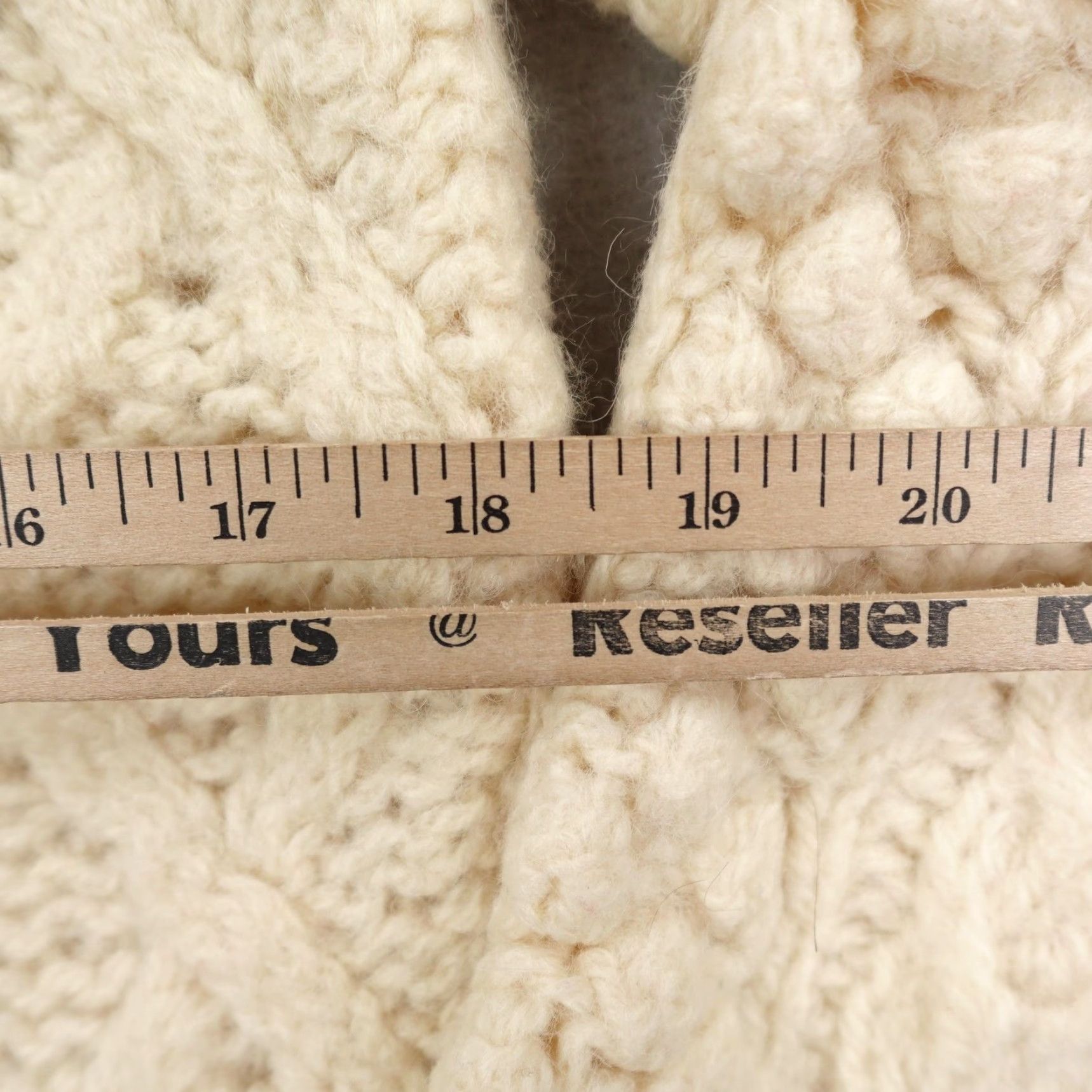 Vintage VINTAGE Starlight Trading Sweater Womens Medium Beige Hand Cable Knit Wool Italy Size M / US 6-8 / IT 42-44 - 5 Thumbnail