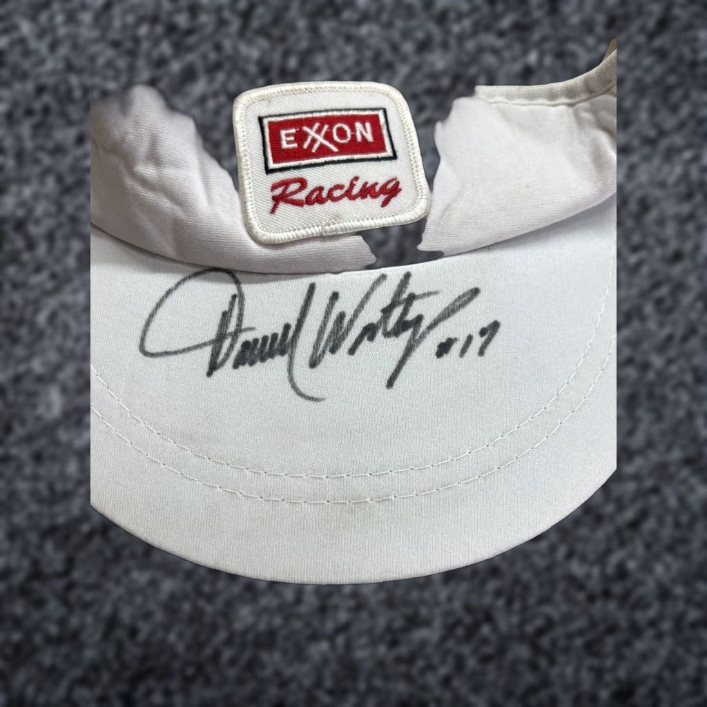 Vintage VINTAGE Exxon Racing Cap VISOR White NOS Adjustable Trucker Snapback 1980s Golf Cap Mens Size ONE SIZE - 1 Thumbnail