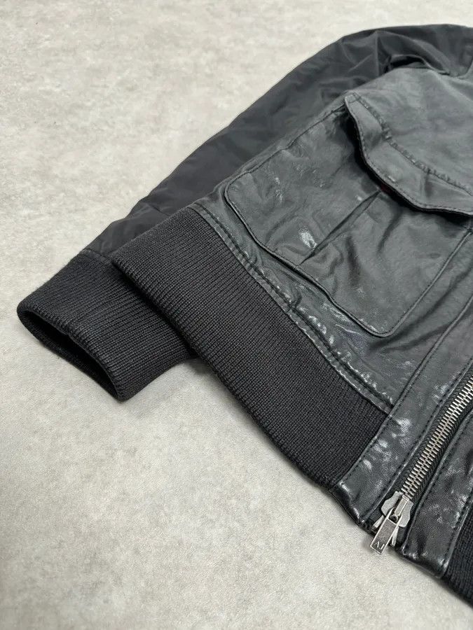 Armani 2000s Armani Hybrid Black Leather Nylon Jacket Size US M / EU 48-50 / 2 - 6 Thumbnail