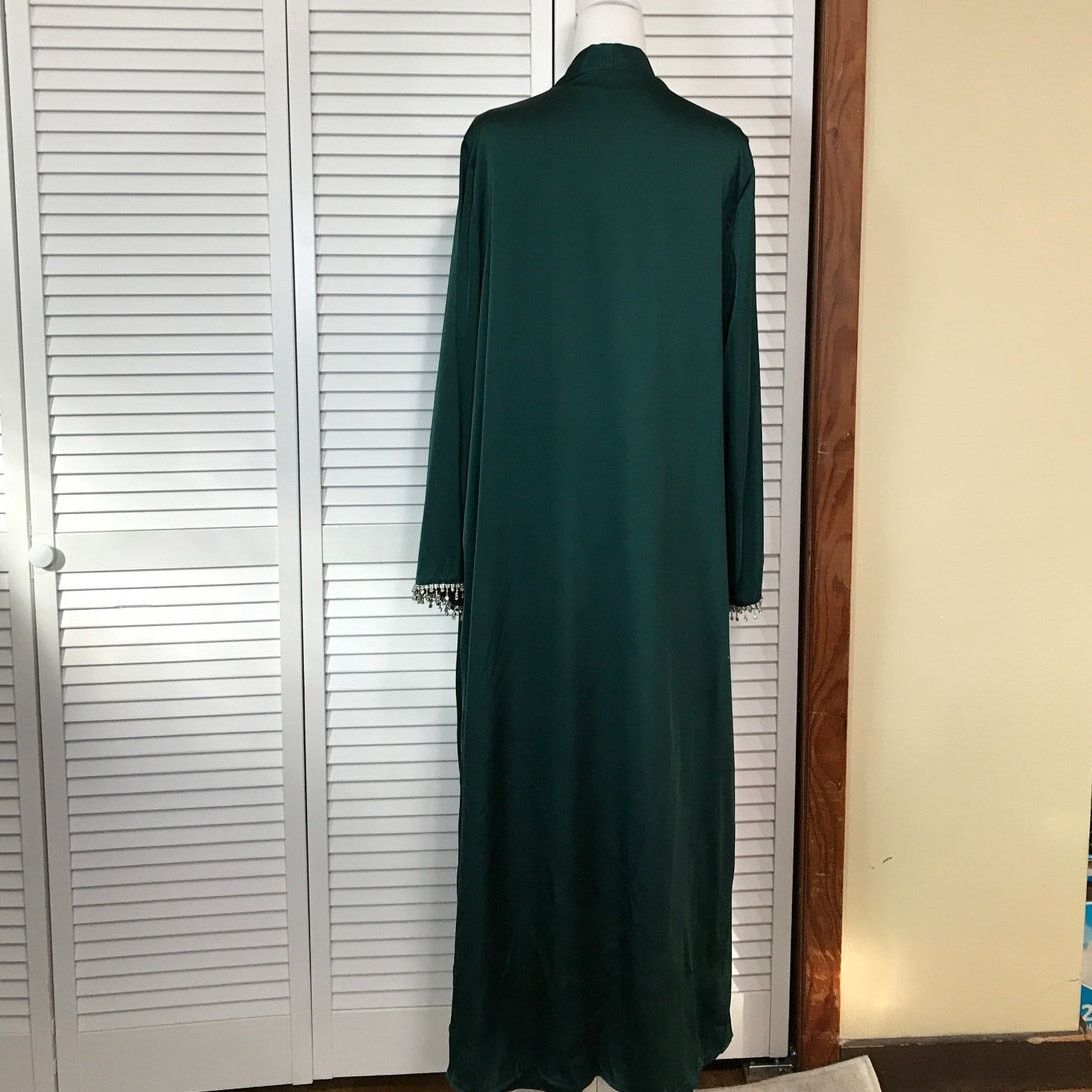 Other Elegant Green Metallic Rhinestone Dress A-line Maxi Set S Size S / US 4 / IT 40 - 2 Thumbnail