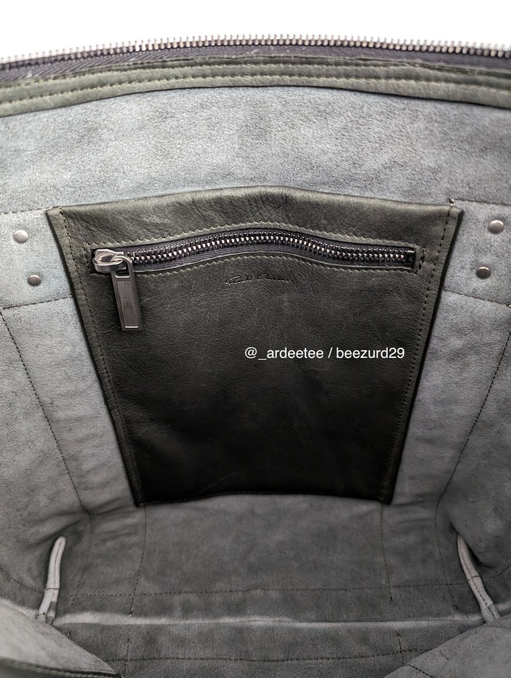 Rick Owens 💥UNRELEASED CALF HAIR FUR MINI TROLLEY TOTE BAG GREEN Size ONE SIZE - 10 Thumbnail