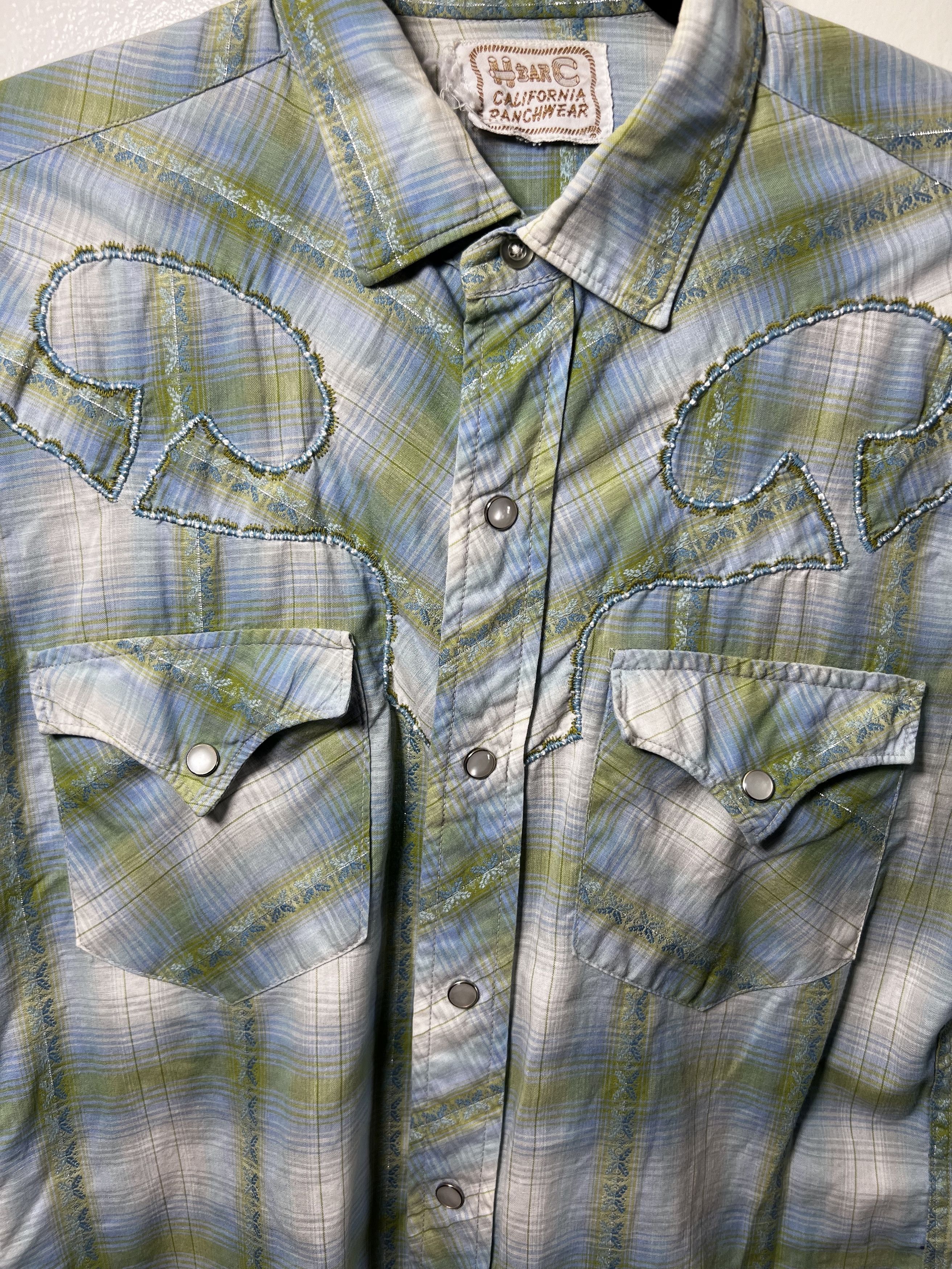 Vintage Vintage 50's-60's HBarC California Ranchwear Pearl Snap Size US S / EU 44-46 / 1 - 2 Thumbnail