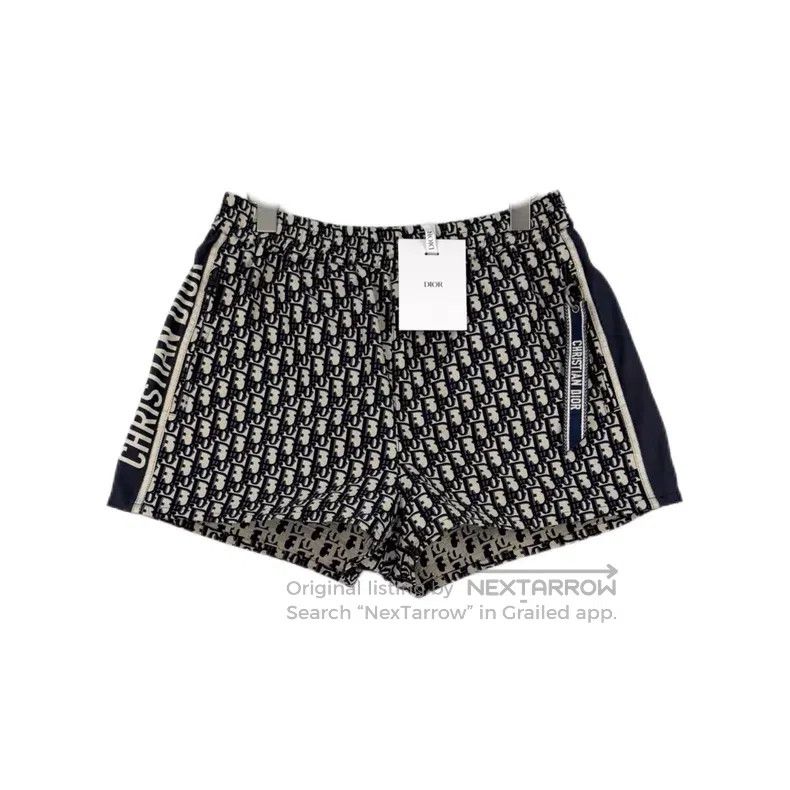 Dior Dior Dark blue old flower full print shorts Size 27" / US 4 / IT 40 - 1 Thumbnail