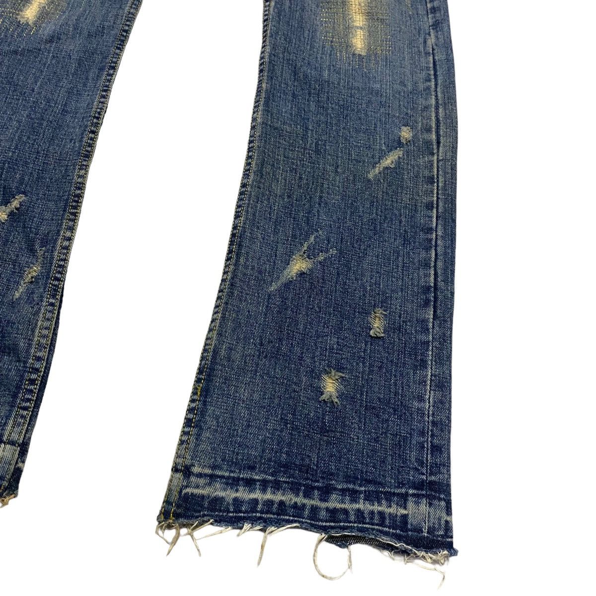 Japanese Brand Hiromichi Nakano Distressed Denim Flare Jeans Size US 30 / EU 46 - 9 Thumbnail