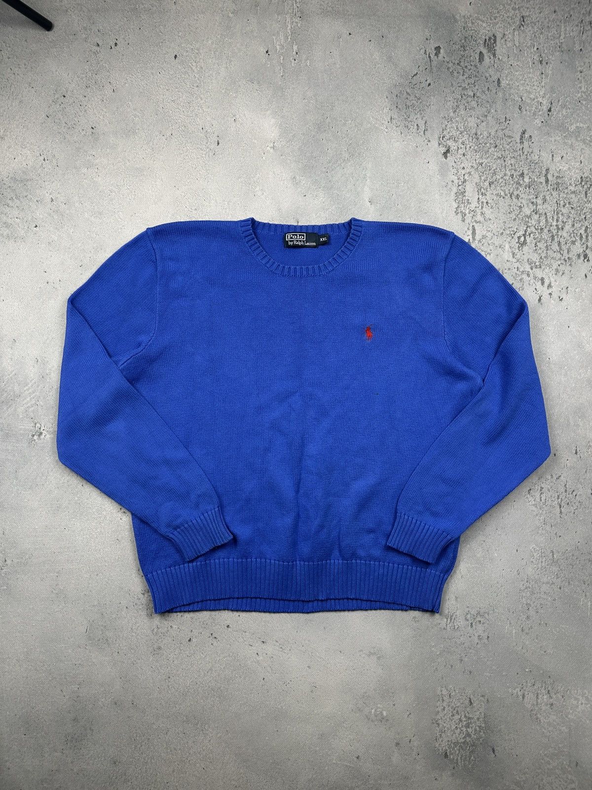Polo Ralph Lauren Polo Ralph Lauren Classic Knit Sweater Blue Logo Crewneck Size US XXL / EU 58 / 5 - 1 Thumbnail