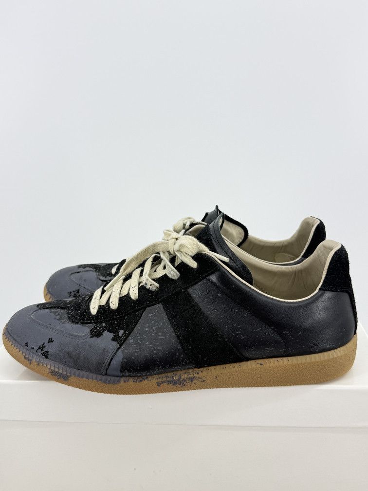 Maison Margiela GAT Low Black Pewter Paint Size US 11 / EU 44 - 4 Thumbnail