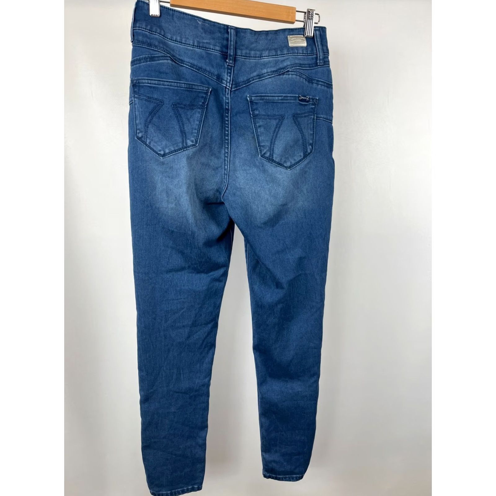 Vintage Seven7 Jeans Womens 8 Booty Shaper High Rise Skinny Medium Wash Stretch Denim Jeans - Blue Size 30" / US 8 / IT 44 - 5 Thumbnail
