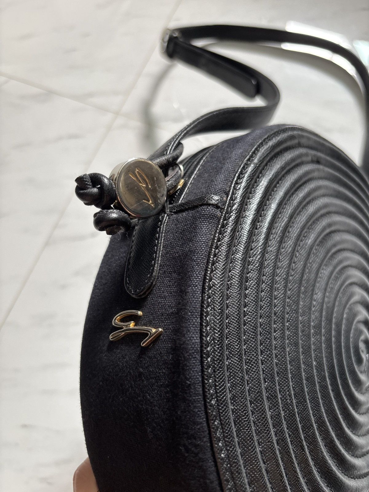 Giuseppe Zanotti Vintage Giuseppe Zanoti Black Leather Crossbody Bag Size ONE SIZE - 2 Thumbnail