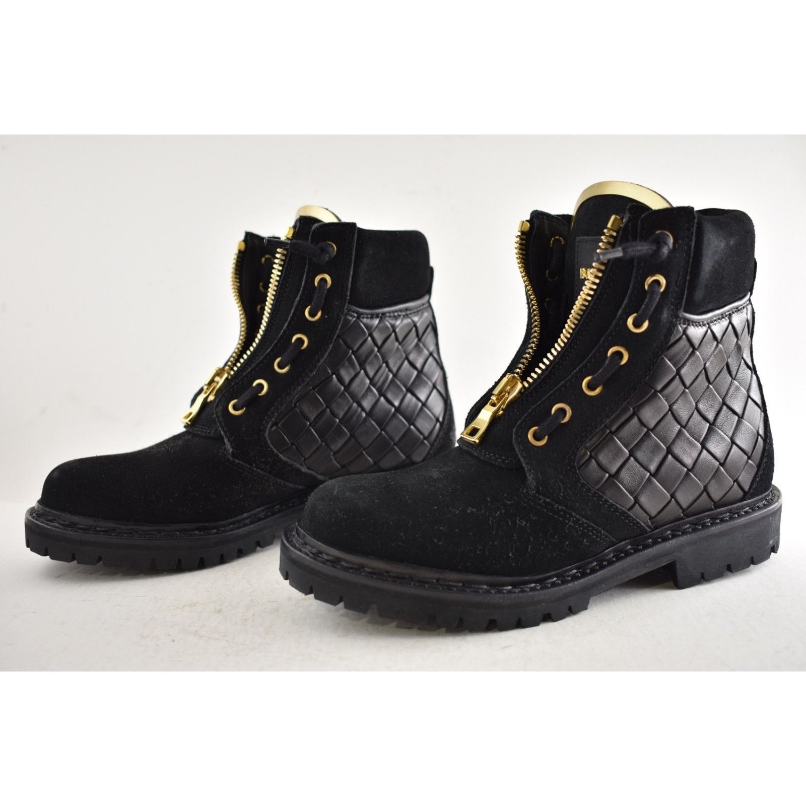 Balmain Balmain Taiga Ranger Leather Suede Gold Zipper Boots 36 Size US 6 / IT 36 - 12 Thumbnail