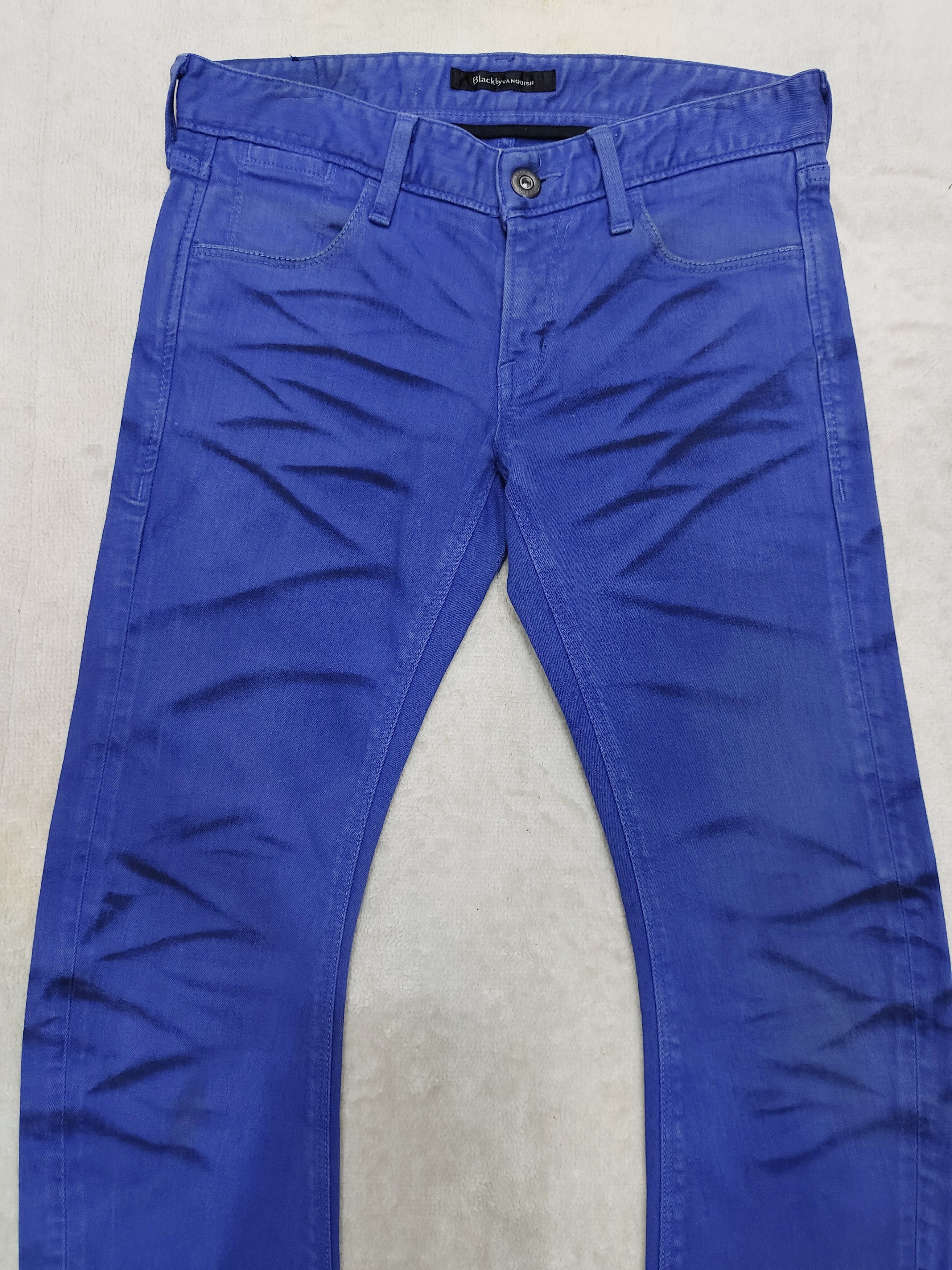 Vanquish Black by Vanquish🇯🇵 Whisker Ultra Shape Slim Jeans Size US 32 / EU 48 - 2 Thumbnail