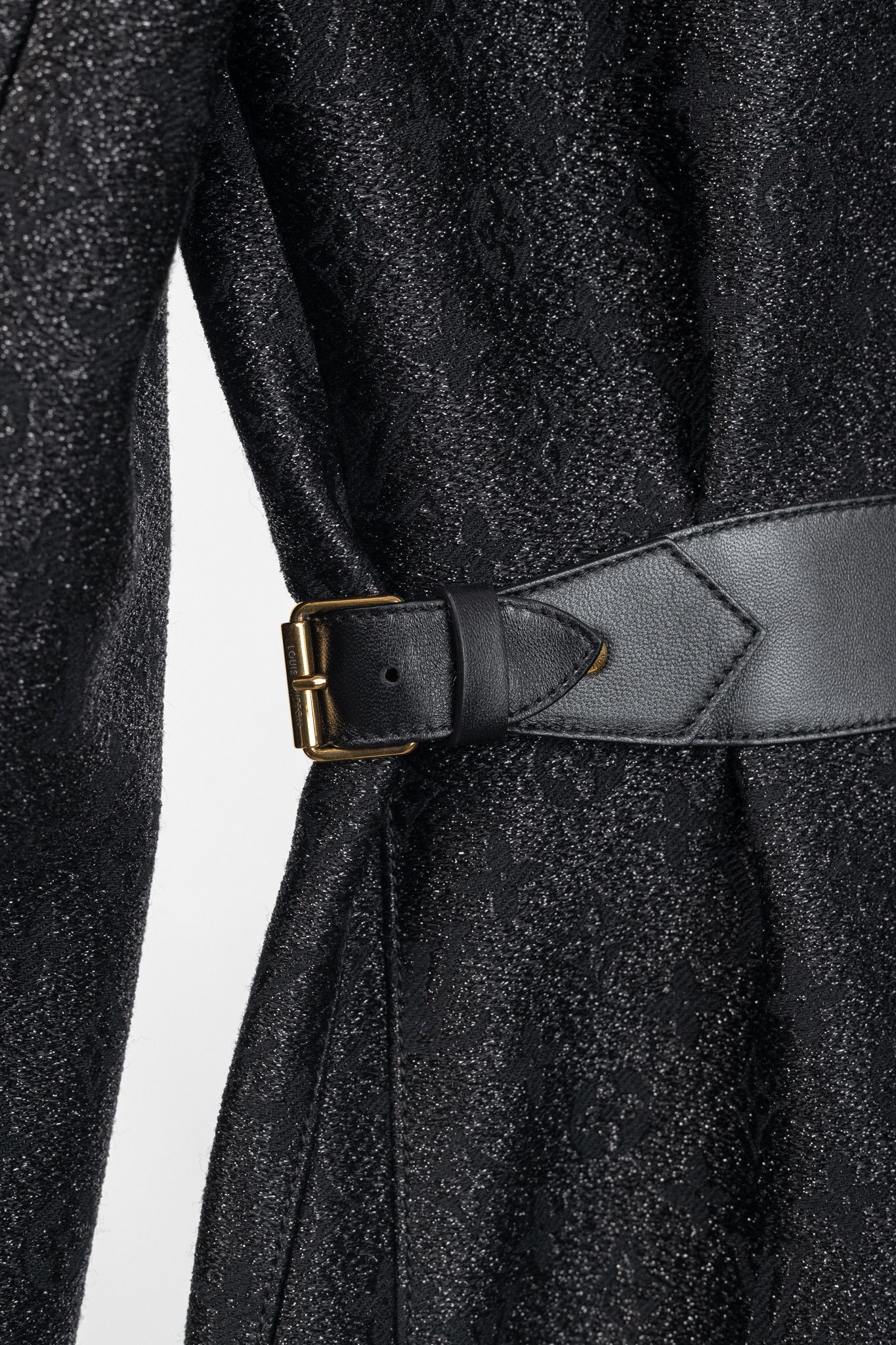 Louis Vuitton Louis Vuitton Monogram Leather Insert A-Line Glitter Coat Size XS / US 0-2 / IT 36-38 - 9 Thumbnail
