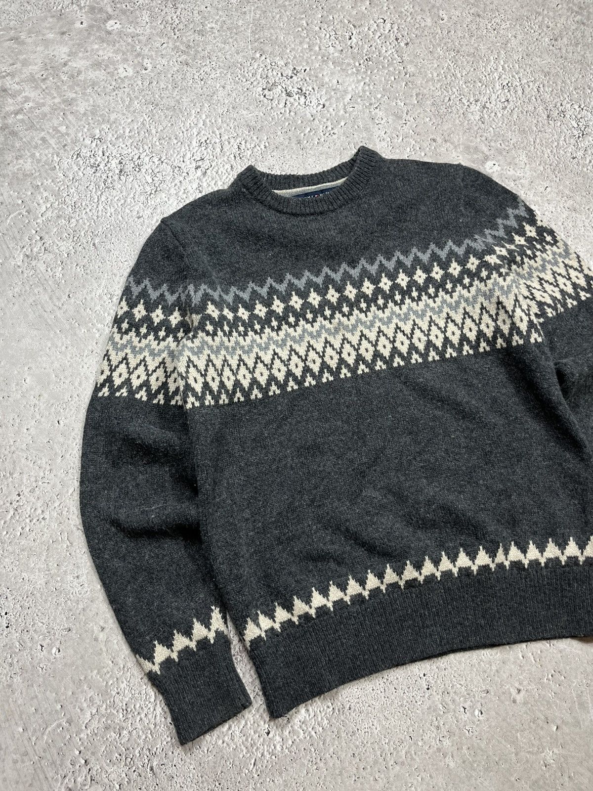 Tommy Hilfiger Tommy Hilfiger Nordic Wool Blend Sweater Grey Fair Isle Size US S / EU 44-46 / 1 - 3 Thumbnail