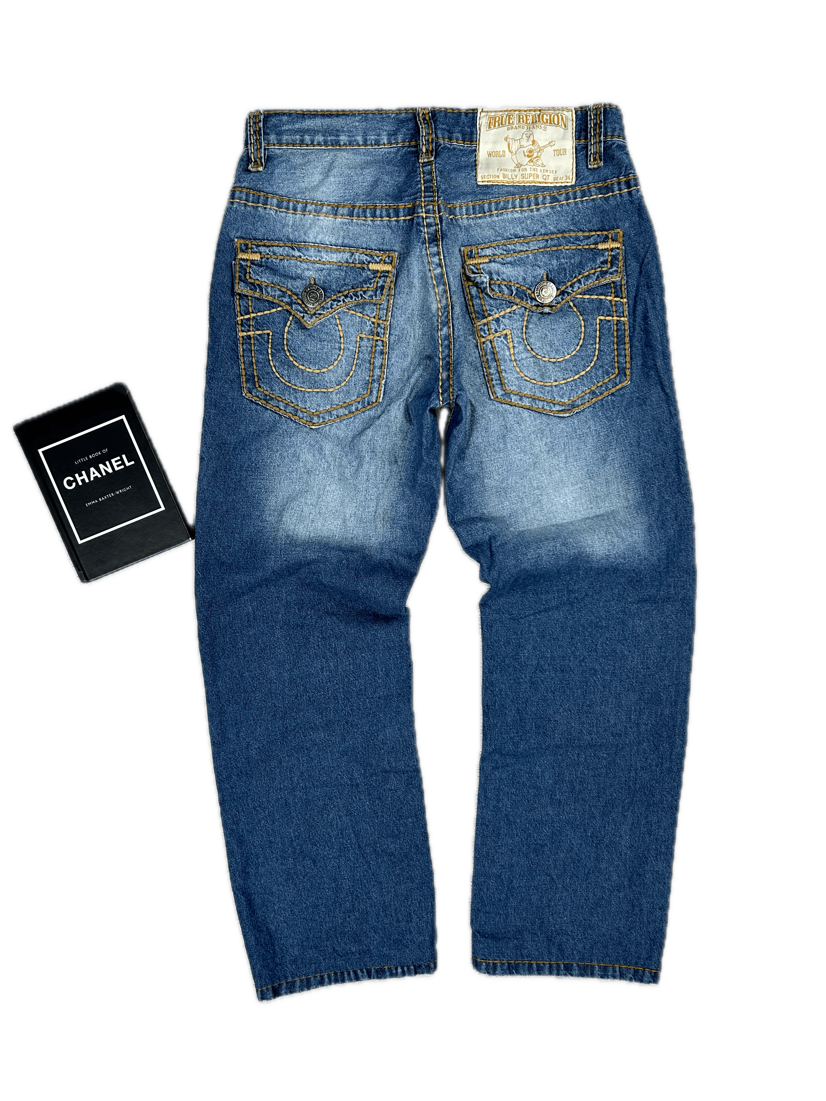 JNCO × True Religion × Vintage True Religion jeans Baggy Drill Streetwear Rare Oldmoney Size US 33 - 1 Thumbnail