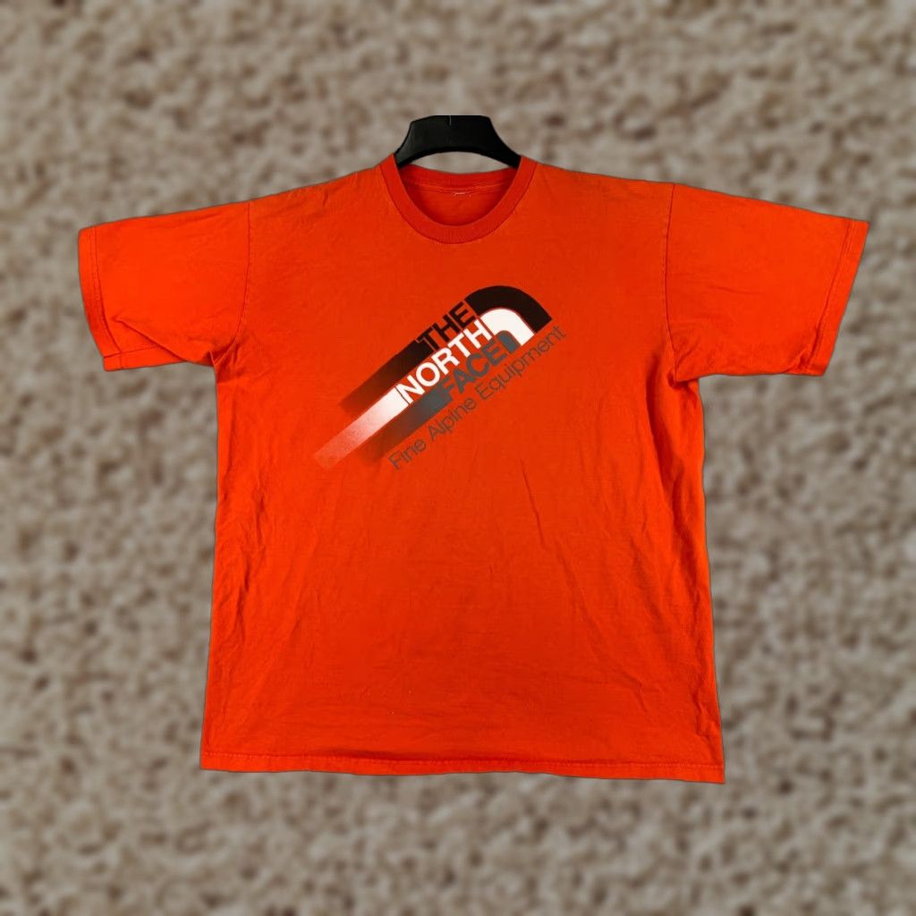 The North Face The North Face Shirt Men XL Orange Logo Cotton Short Sleeve Crew Neck Jersey All Seasons Size US XL / EU 56 / 4 - 1 Thumbnail