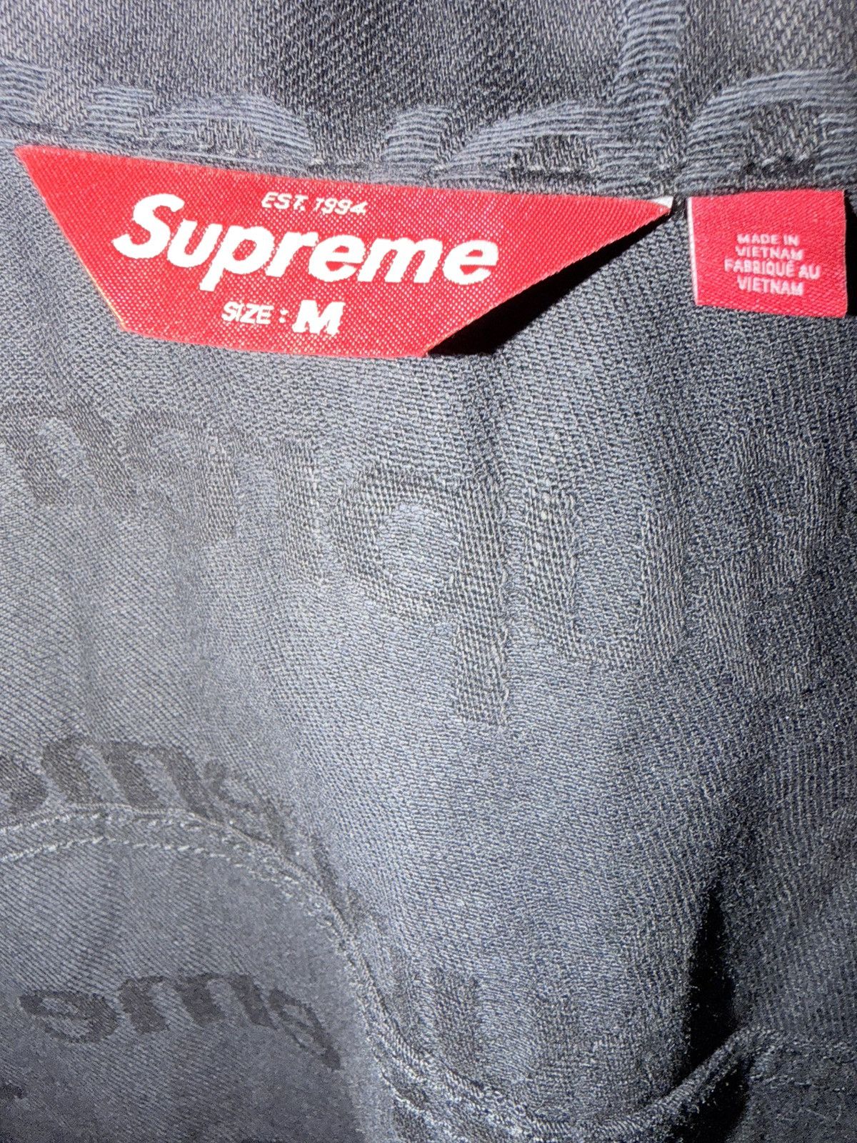Supreme Supreme Jacquard Denim Logos Jacket Size US M / EU 48-50 / 2 - 4 Thumbnail