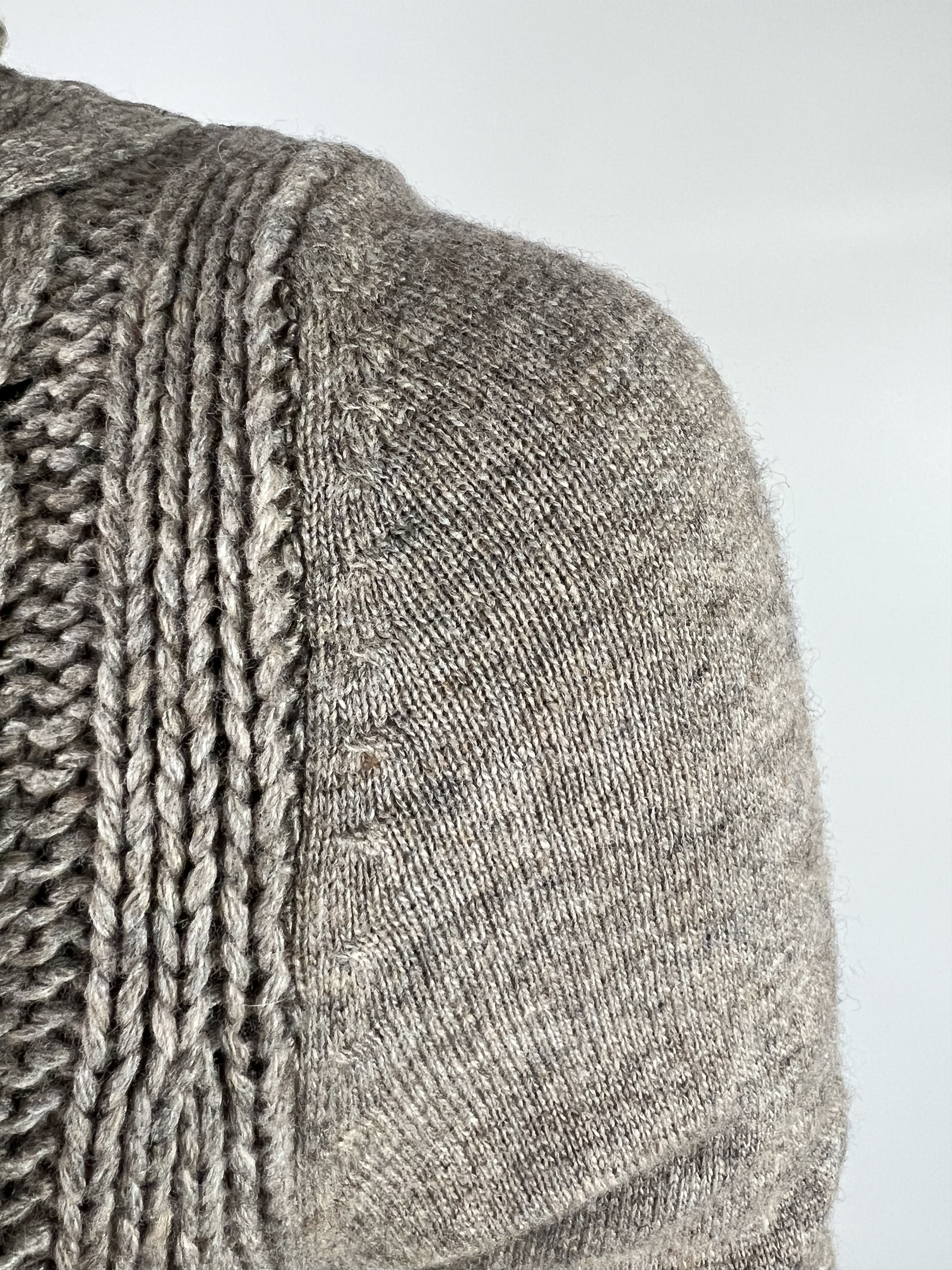 Designer Set Wool Cashmere Cable Knit Turtleneck Long Sleeve Dress Size XS / US 0-2 / IT 36-38 - 8 Thumbnail