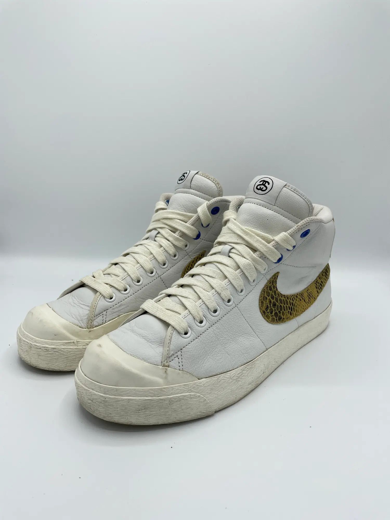 Pre-owned Nike X Stussy Nike Blazer Mid All Court Mid Shoes In White