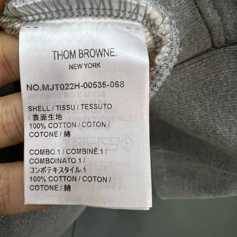 Thom Browne Thom Browne Gray four-striped printed zipper hoodie 2503-N Size US M / EU 48-50 / 2 - 5 Thumbnail