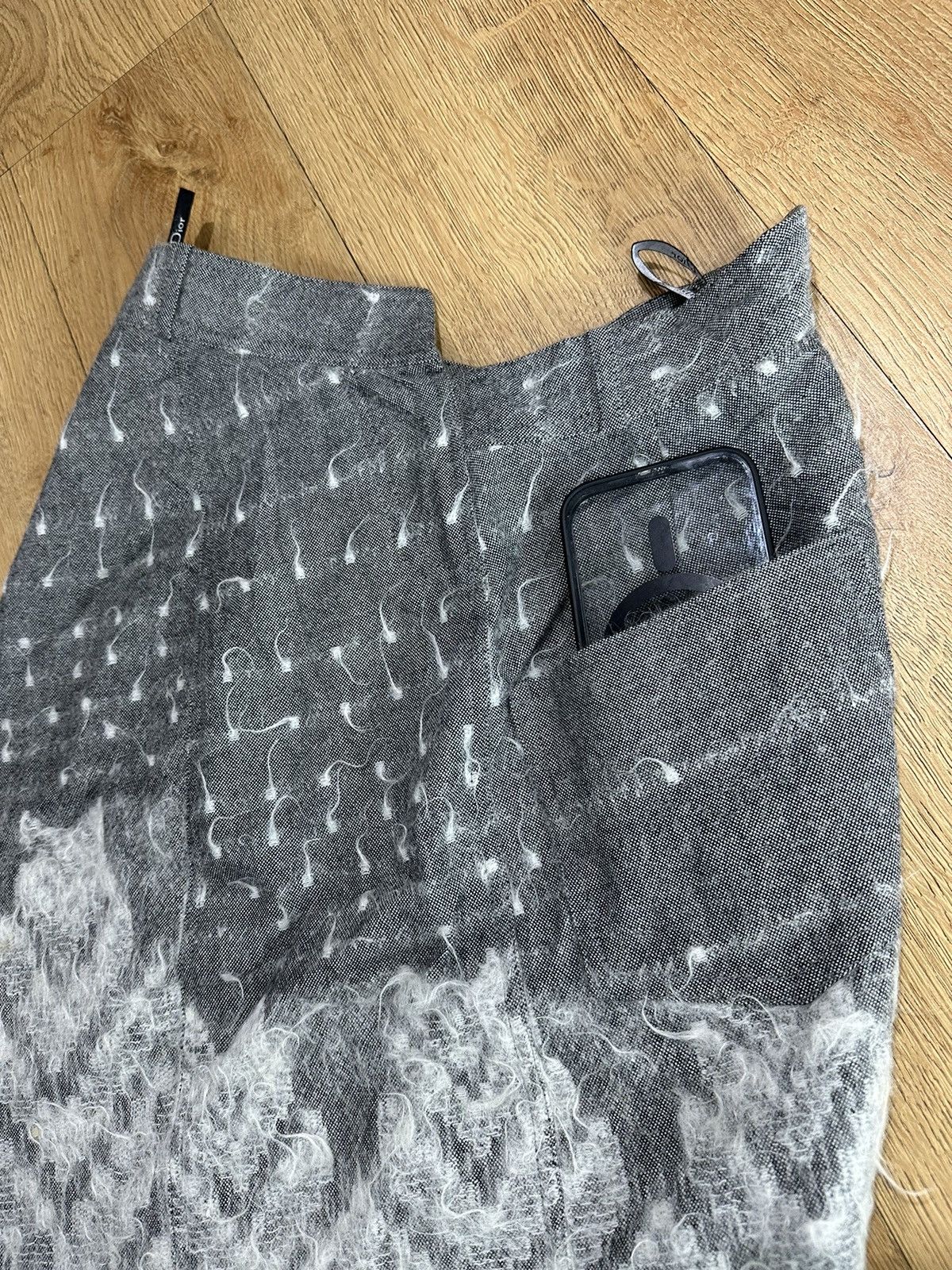 Christian Dior Monsieur × Dior Christian Dior Mohair and Wool Asymmetrical Skirt, 2000s Size 27" / US 4 / IT 40 - 11 Thumbnail