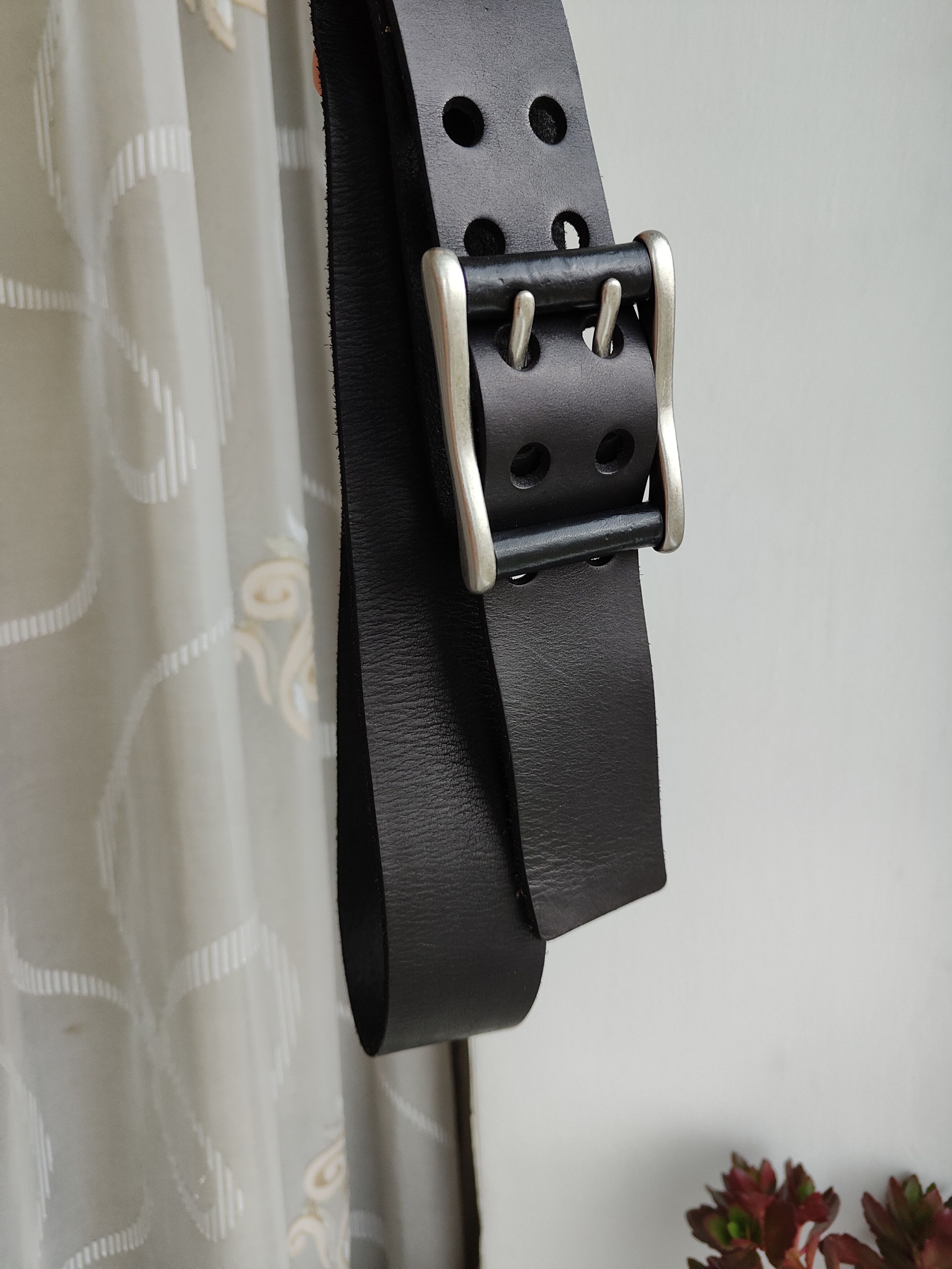 Genuine Leather Vintage Leather Belt Linea Pelle Genuine Leather Men's Belt Size ONE SIZE - 11 Thumbnail