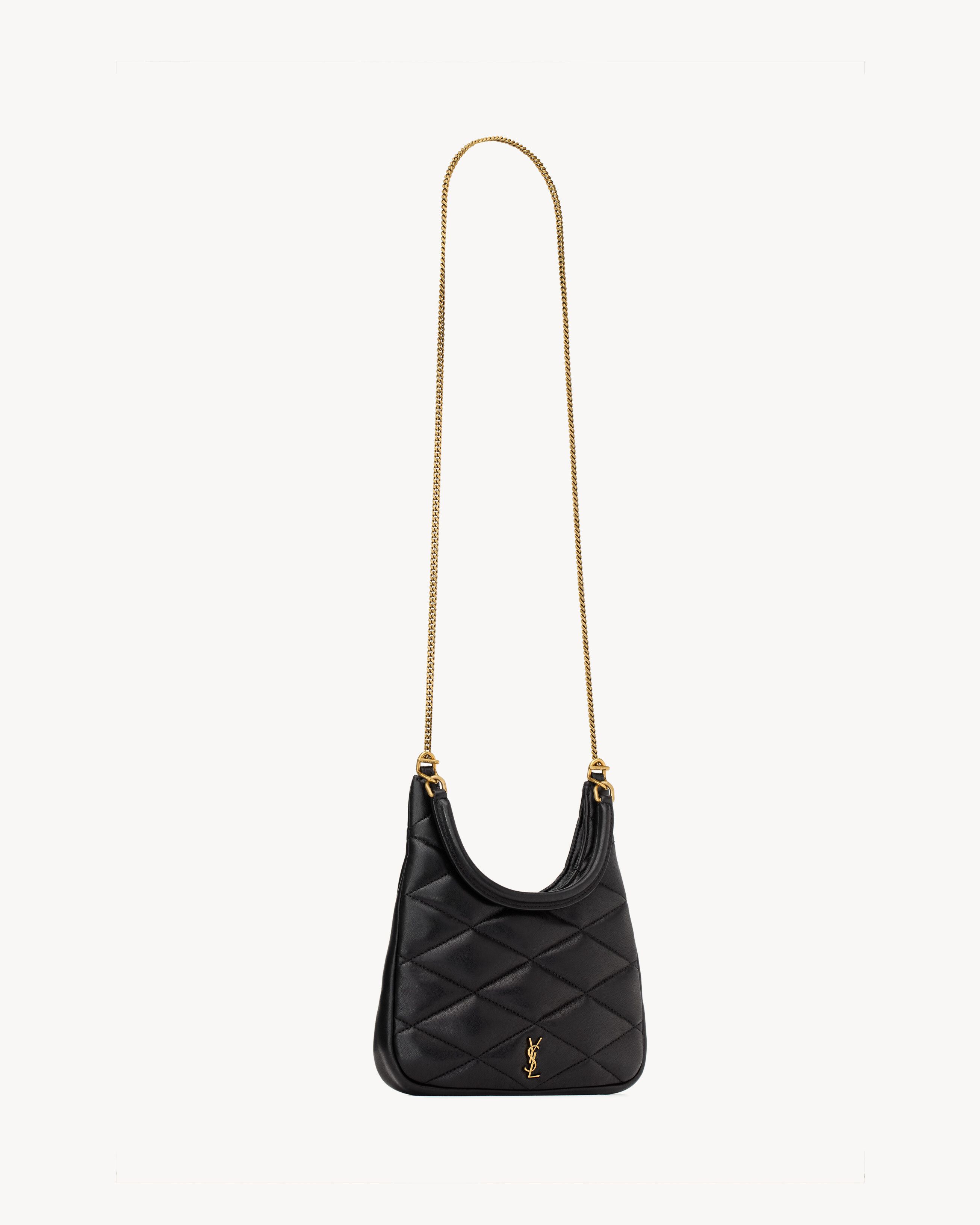 Saint Laurent Paris o1s1wg111125 Sade Hobo in Lambskin Bag in Black Size ONE SIZE - 6 Thumbnail