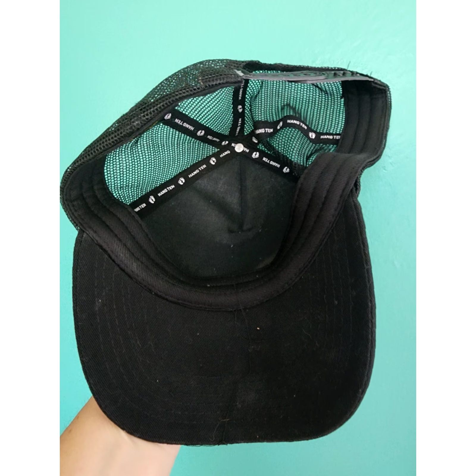 Etro VINTAGE Hang Ten California Checkerboard Surfer Snapback Hat Black White Cap Unisex Adults Adjustable Trucker Style SK8 Surf Party Size ONE SIZE - 5 Thumbnail