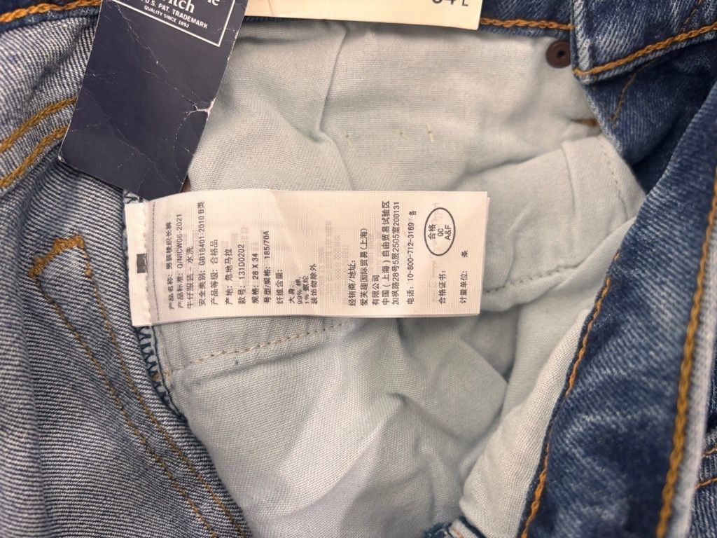 Abercrombie & Fitch Men's Abercrombie & Fitch Jeans, 28x34, Blue Size 28" / US 6 / IT 42 - 12 Thumbnail