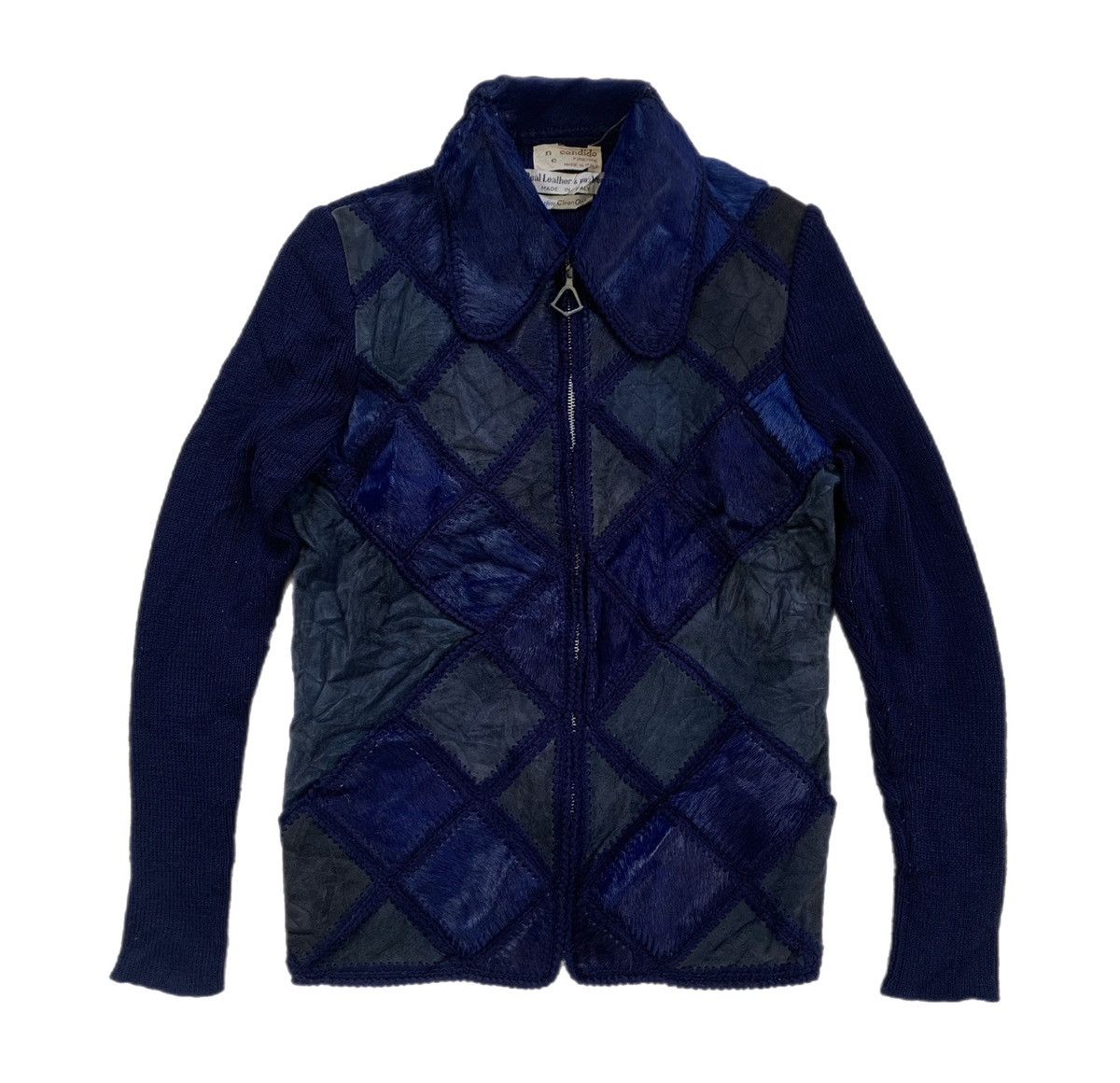 Japanese Brand N C Candido Firenze Real Leather & Wool Jacket Size US S / EU 44-46 / 1 - 1 Thumbnail