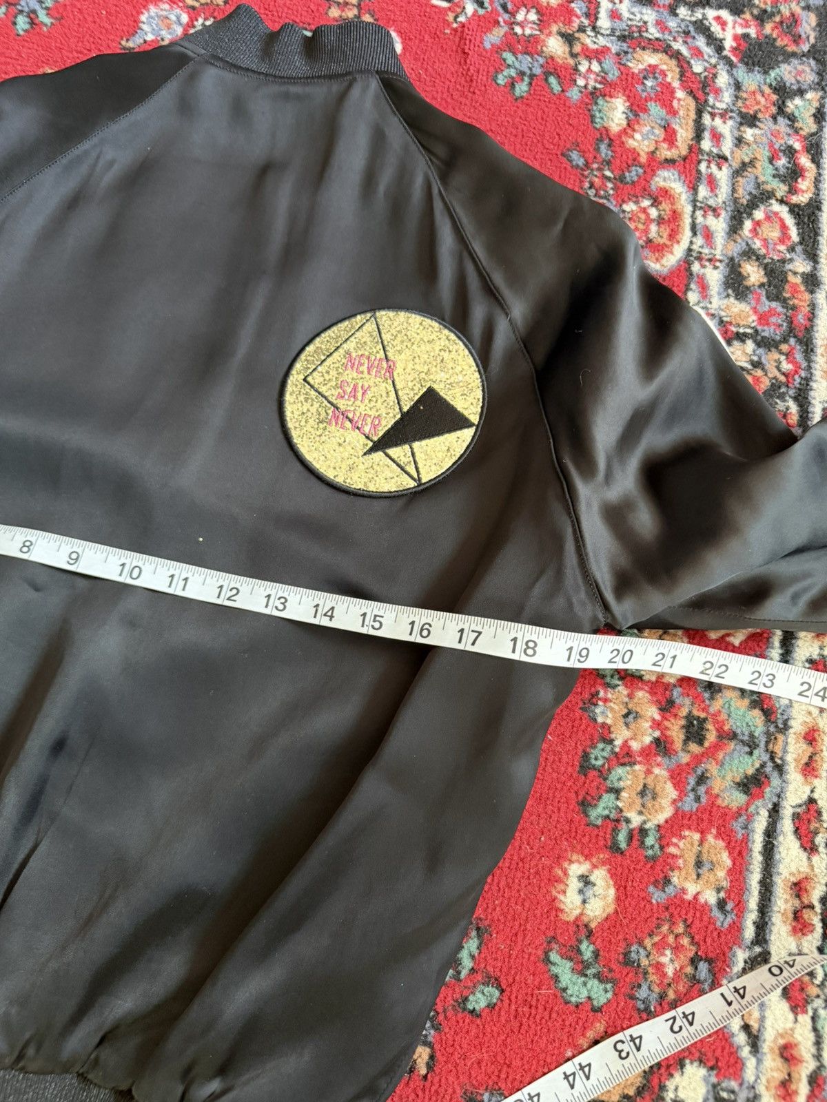 Saint Laurent Paris 2016 Glitter Diamond Patch Bomber Jacket Size US S / EU 44-46 / 1 - 9 Thumbnail