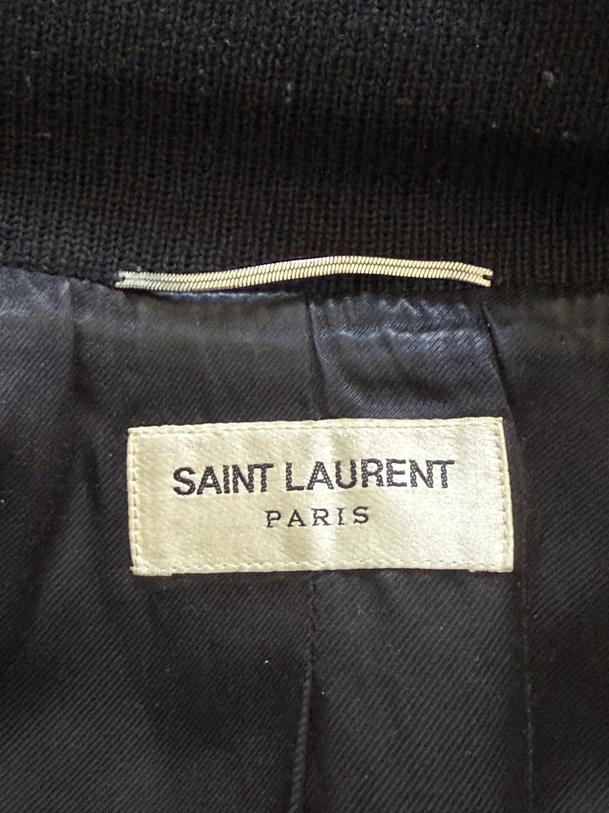 Saint Laurent Paris 2018 Teddy Jacket Varsity Bomber