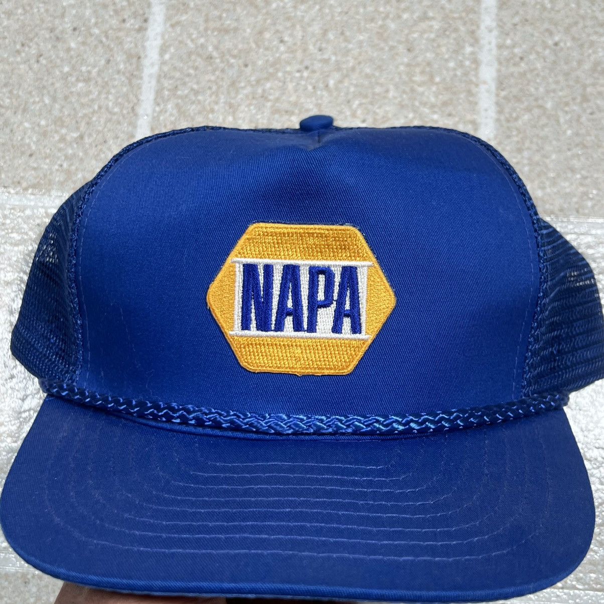 Vintage Vintage NAPA Auto Parts Mesh Snapback Trucker Hat Size ONE SIZE - 1 Thumbnail
