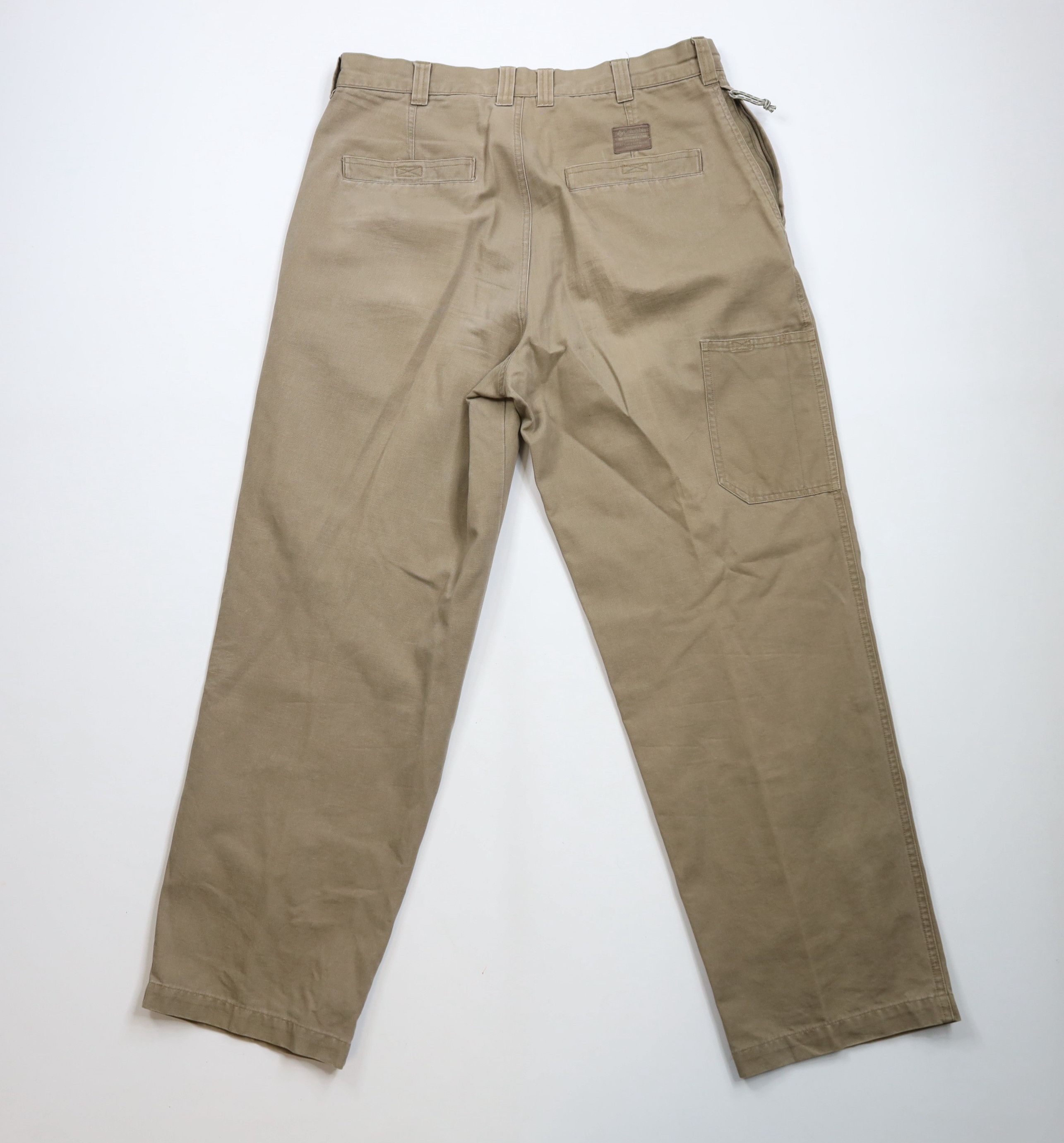Columbia × Vintage Vintage Columbia Spell Out Wide Leg Canvas Pants Beige Size US 36 / EU 52 - 11 Thumbnail