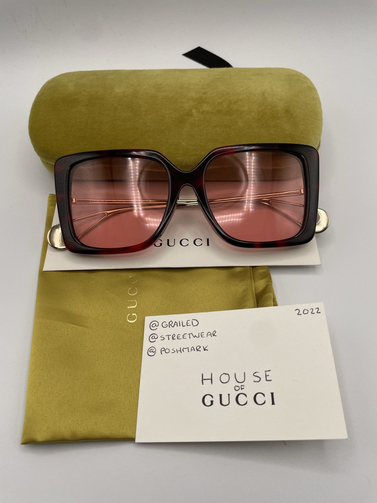 Gucci Gucci Square Statement Sunglasses Size ONE SIZE - 10 Thumbnail